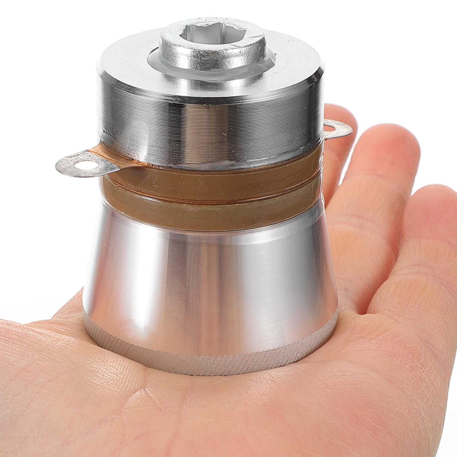 2 Pezzi Testina Vibrante Piezoelettrica 40 Khz 50 W Trasduttore a Basso Rumore per Pulitore ad Ultrasuoni, Ricambio Compatto per Riparazione Laboratorio e Uso Domestico