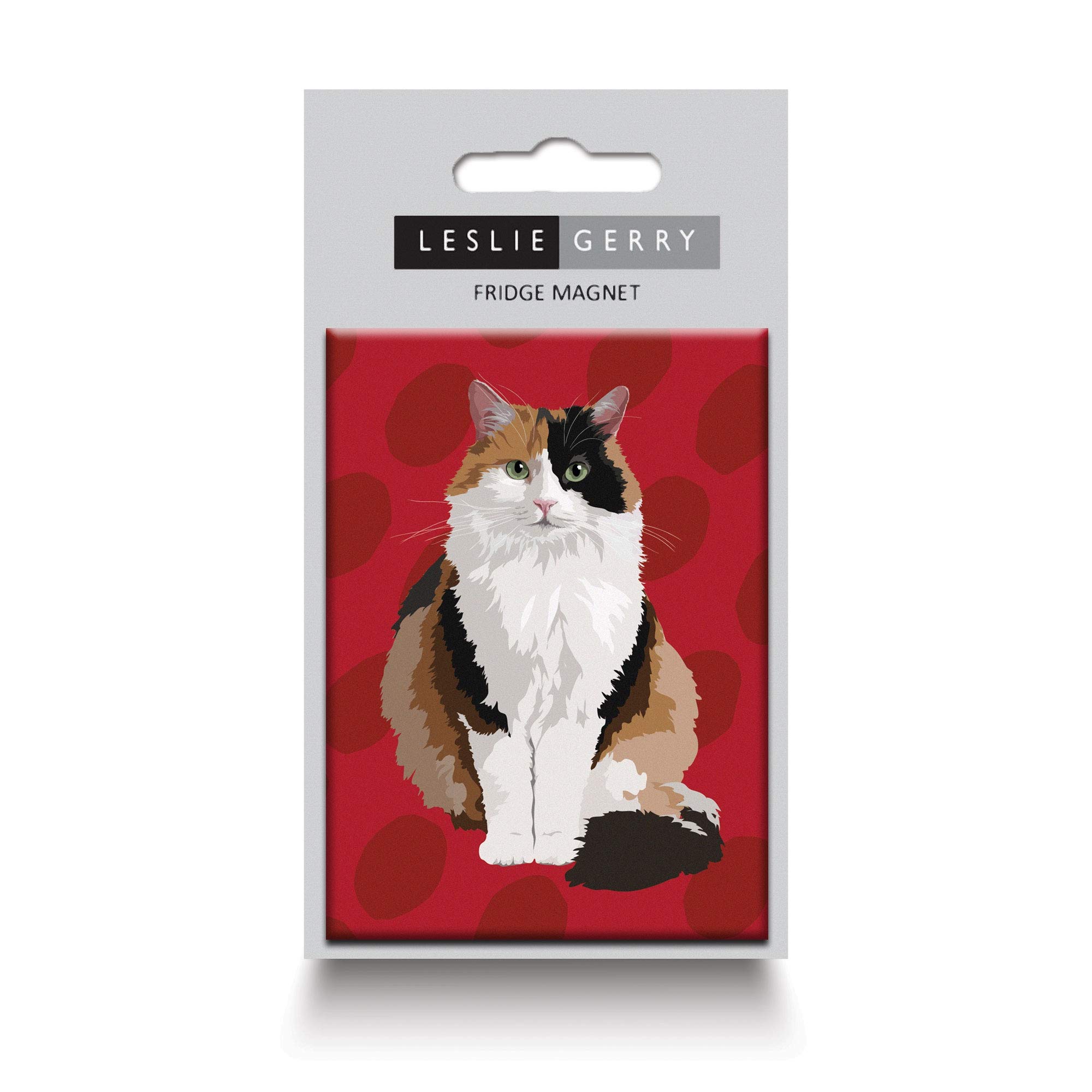 Tortoise Shell Cat Fridge Magnet by Leslie Gerry