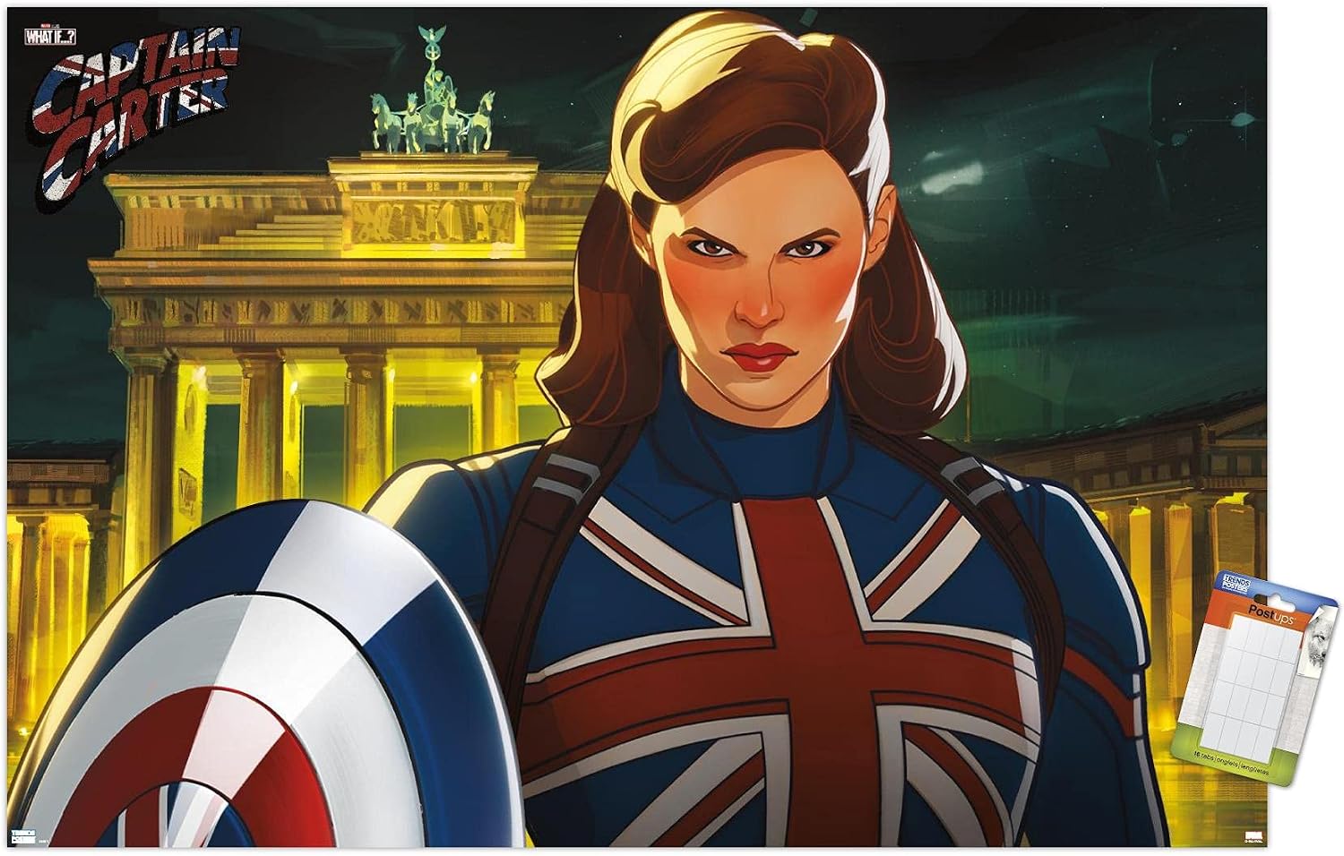 Trends International Marvel: Year of The Shield - Captain Carter Wall Poster, 34L x 22.4W, Premium Poster & Mount Bundle