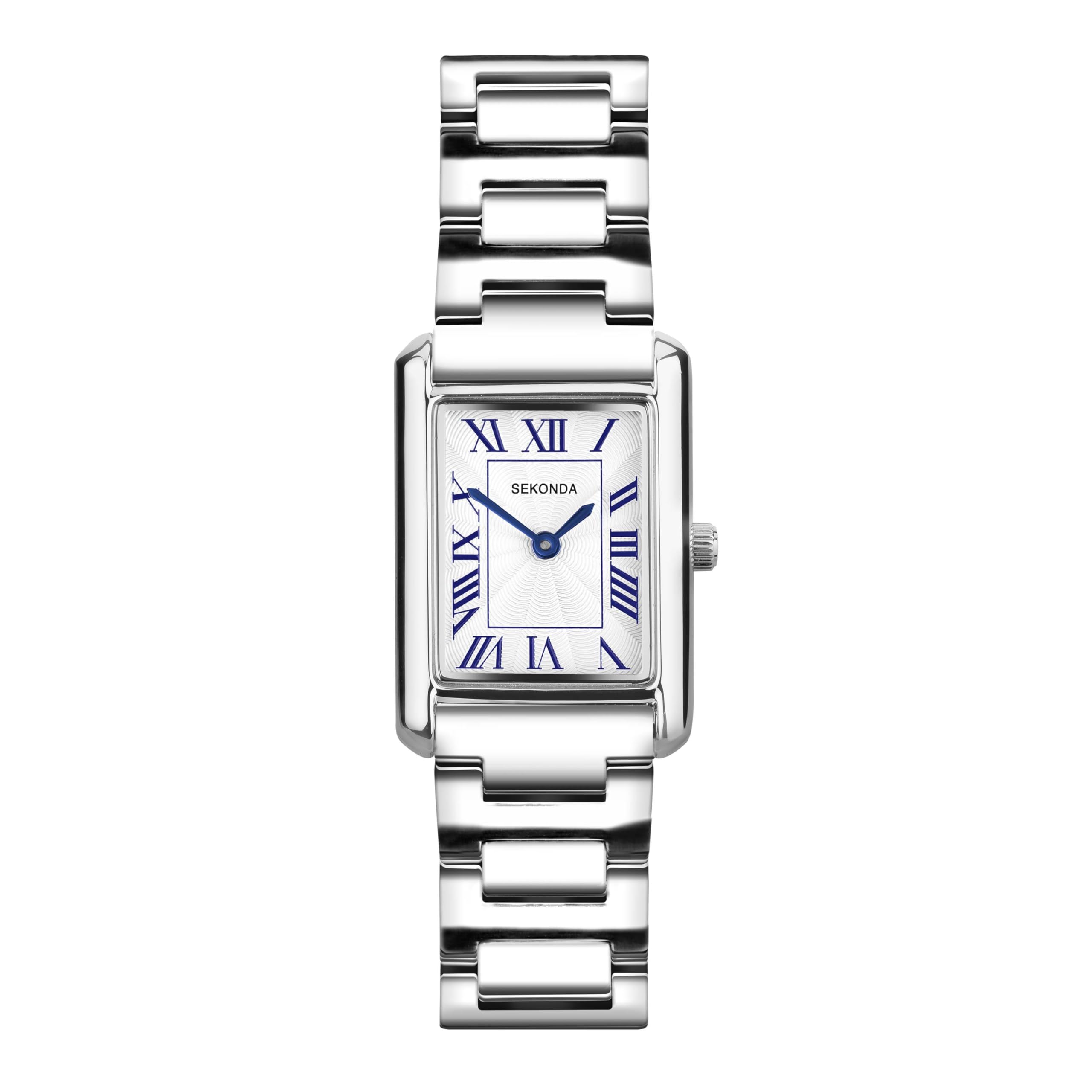 Sekonda Colette Damen-Armbanduhr, analog, 22 mm Zifferblatt, Weiß / Silberfarben, Armband