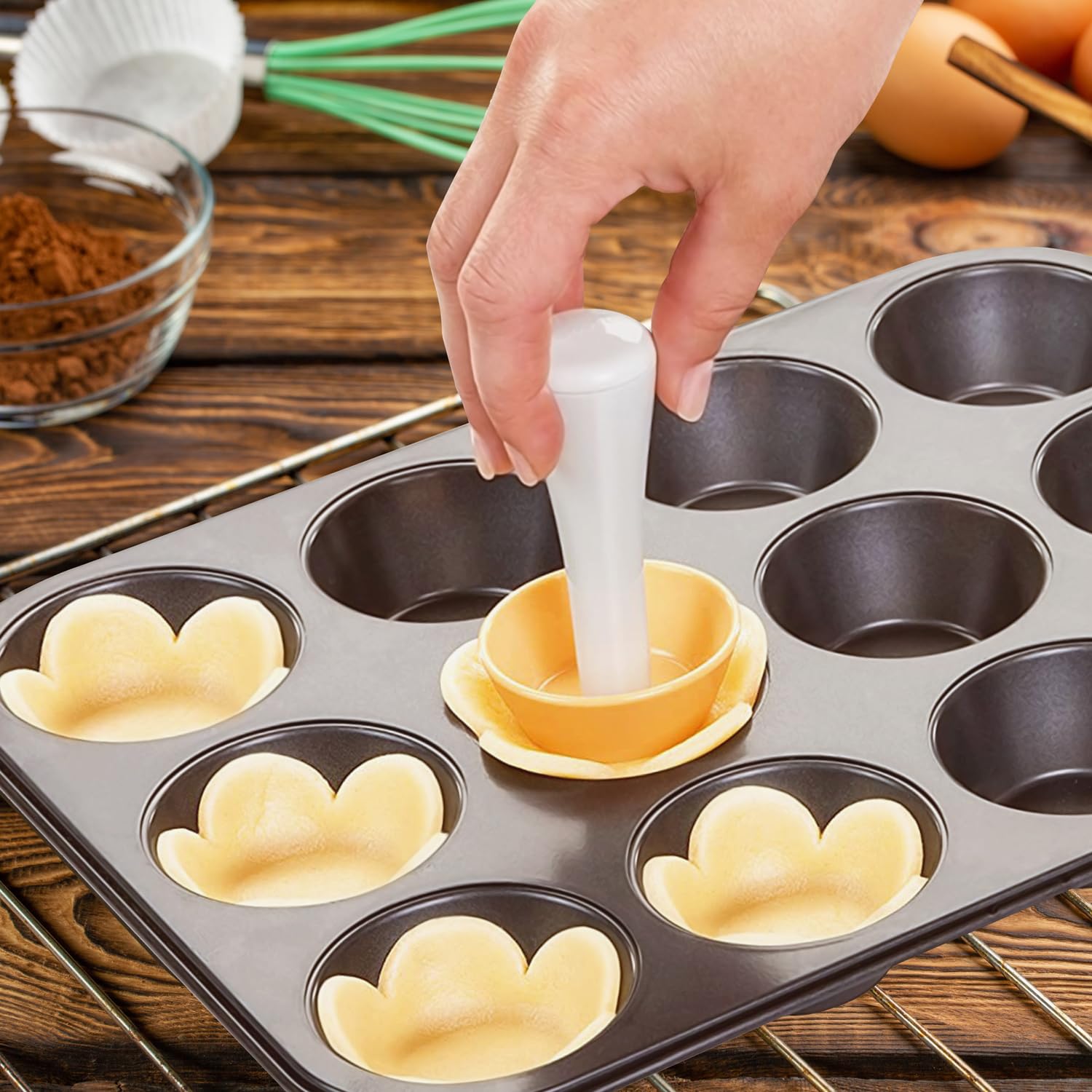 Tescoma Delícia Moule à tartelettes en plastique, Jaune