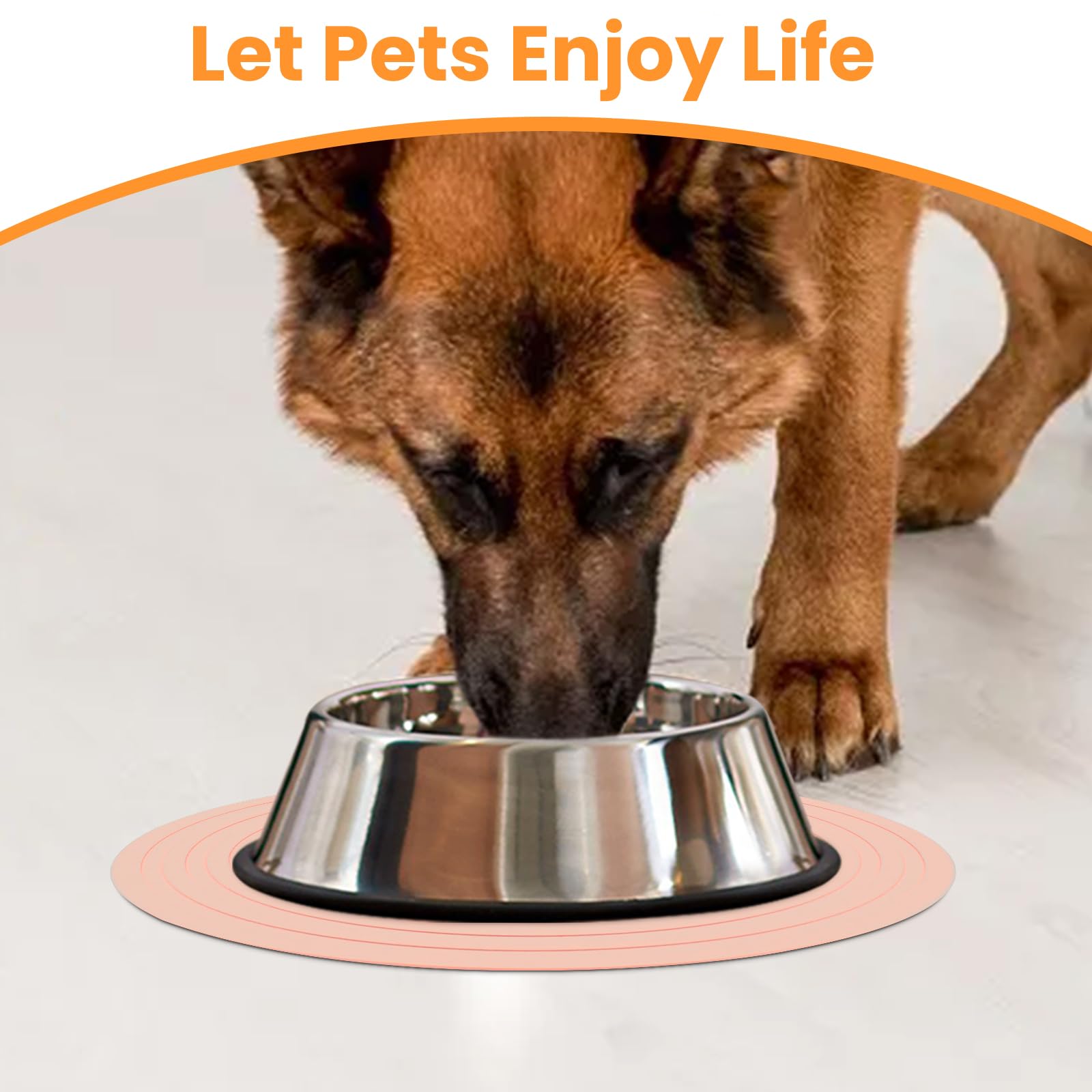 Ptlom Huisdier placemat voor hond en kat, mat om voedsel- en wateroverloop te voorkomen, geschikt voor kleine, middelgrote en grote huisdieren, 45,7 cm 30,5 cm, grijs, siliconen