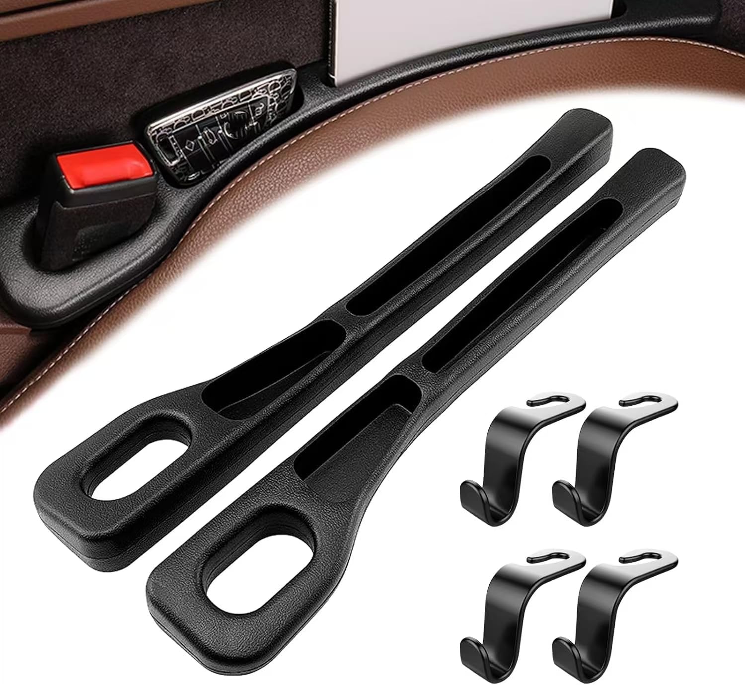 VAPORVERSE 2 Pcs Car Seat Gap Filler Organiser for Jeep Avenger BEV Depuis 2023, Vehicle Mounted Gap Leak Proof Filling Strip, Auto Side Seat Filler Organizer,black