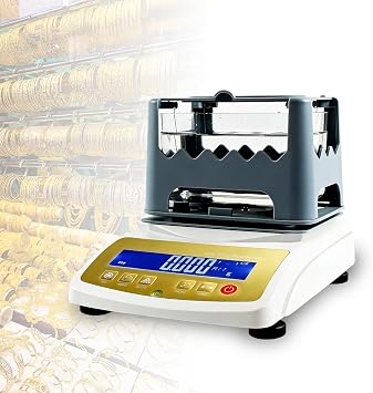 Gold Purity Tester - LCD Display, Precise Gold K-Value Tester, Gold and Silver Purity Accuracy up to 0.001g/cm3, Precious Metal Density Analyzer 600K