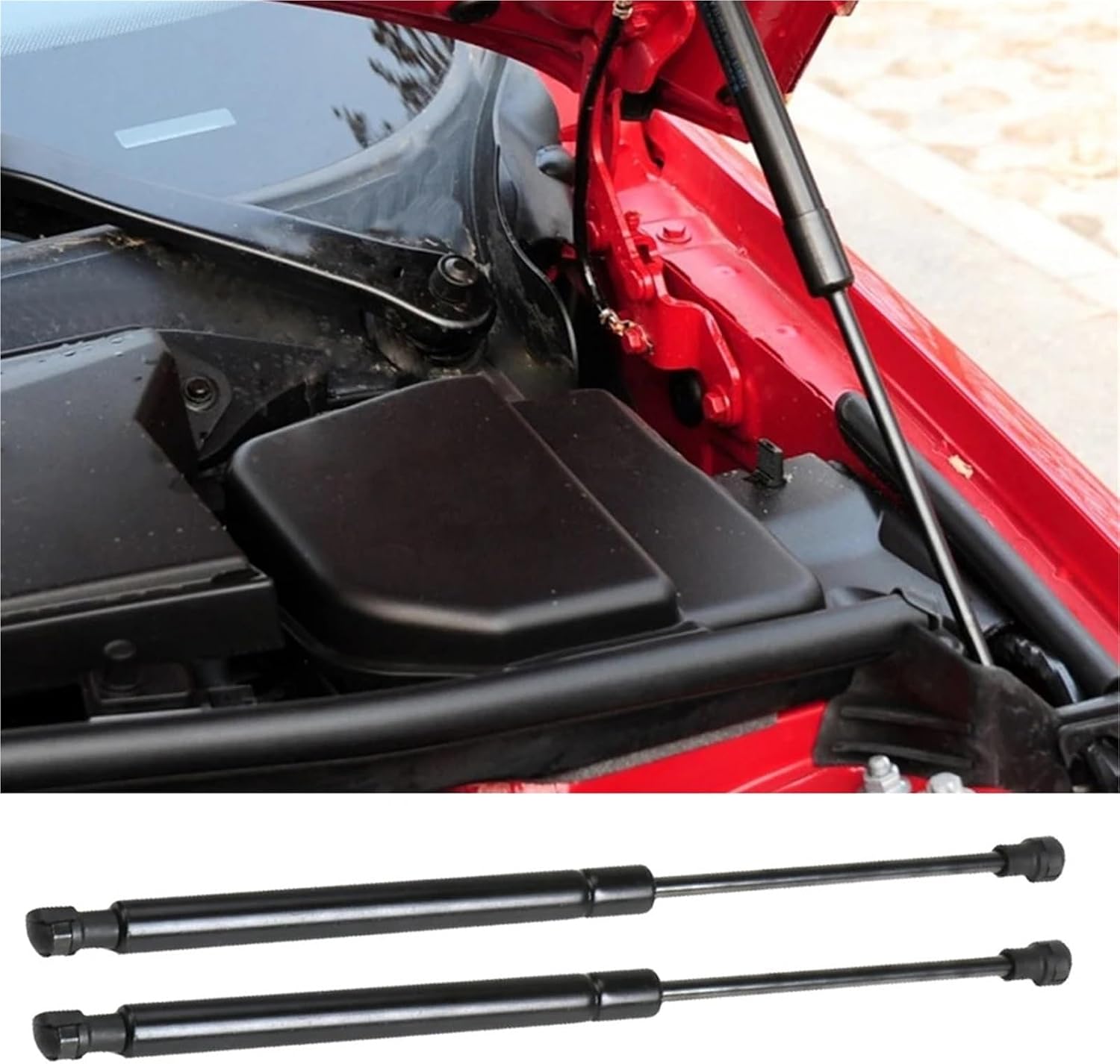 2Pcs Car Struts Bar Support Rods - Gas Spring Shock Struts Fit For BMW 3 Series E90 (2005-2012) Front Bonnet Hood Lift Hydraulic rod(Rear)