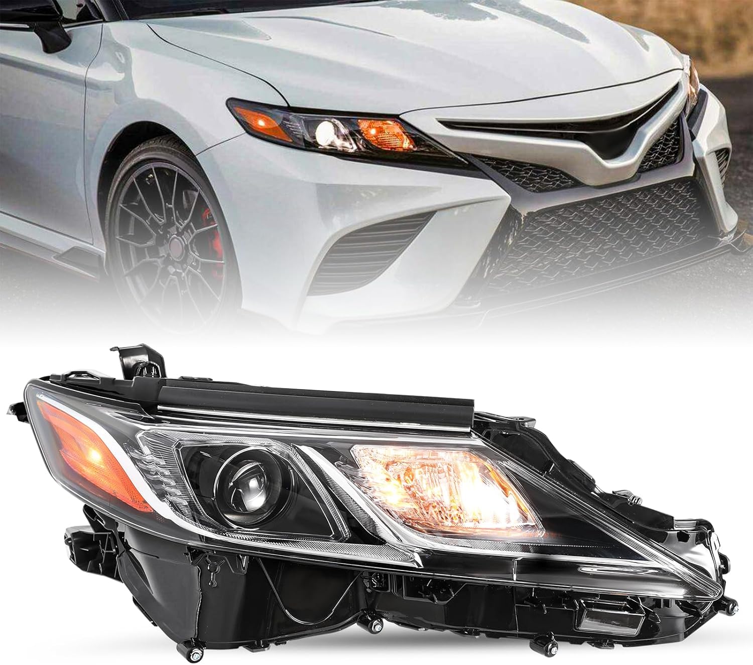 For 2018-2022 Toyota Camry LE SE Driver Side Projector Headlight Assembly