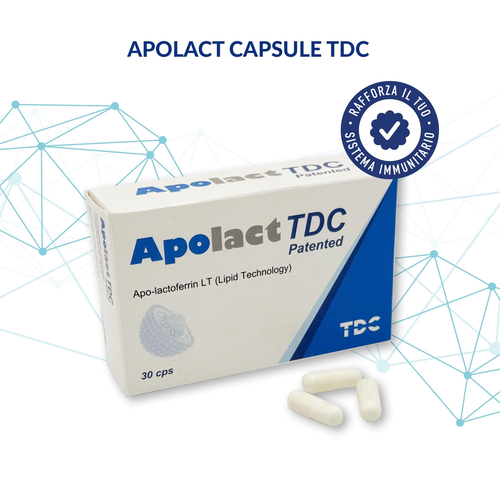 APOLACT TDC - Apo-lattoferrina in liposomi utile per il trattamento degli stati carenziali o nei casi di aumentato fabbisogno di lattoferrina