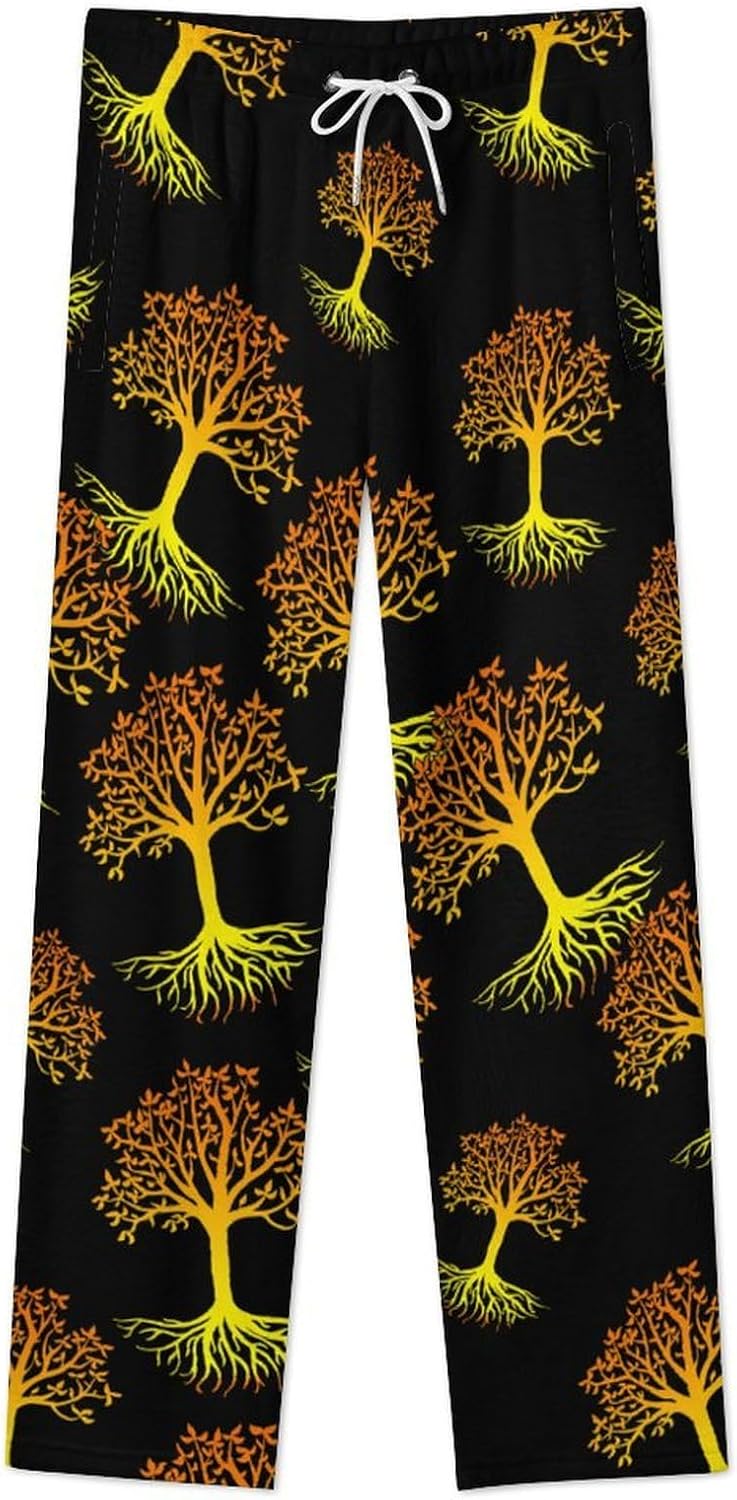 Life Tree Fuzzy Pajama Pants Fleece Bottoms Women Soft Plush Lounge Pants