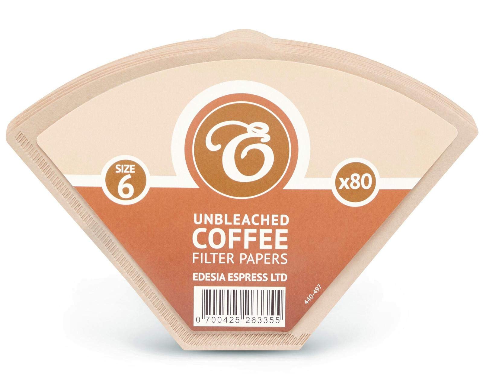 EDESIA ESPRESS - Kaffeefilterpapier - ungebleicht - Größe 6-800 Stück