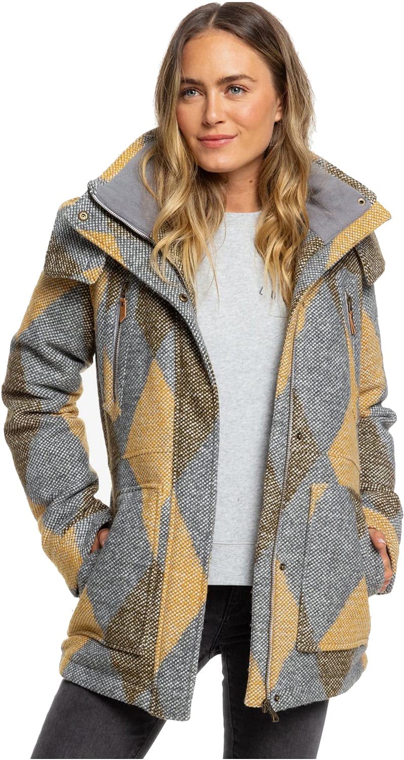 Roxy SNOW Women's Dawn Jacket, heather grey treetop, S