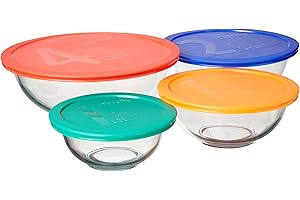 Pyrex Smart Essentials 8-Pc Mixing Bowl Set with Lids