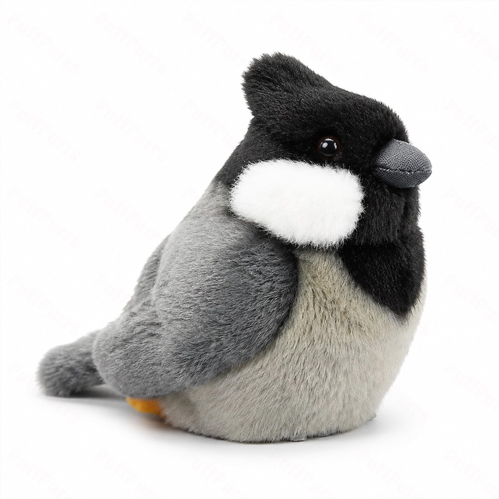 PuffPurrs Lifelike Black-Capped Chickadee Plush Keychain Realistic Songbird Bag Charm with Authentic Markings 15 cm Nature Gift for Bird Lovers — image 1