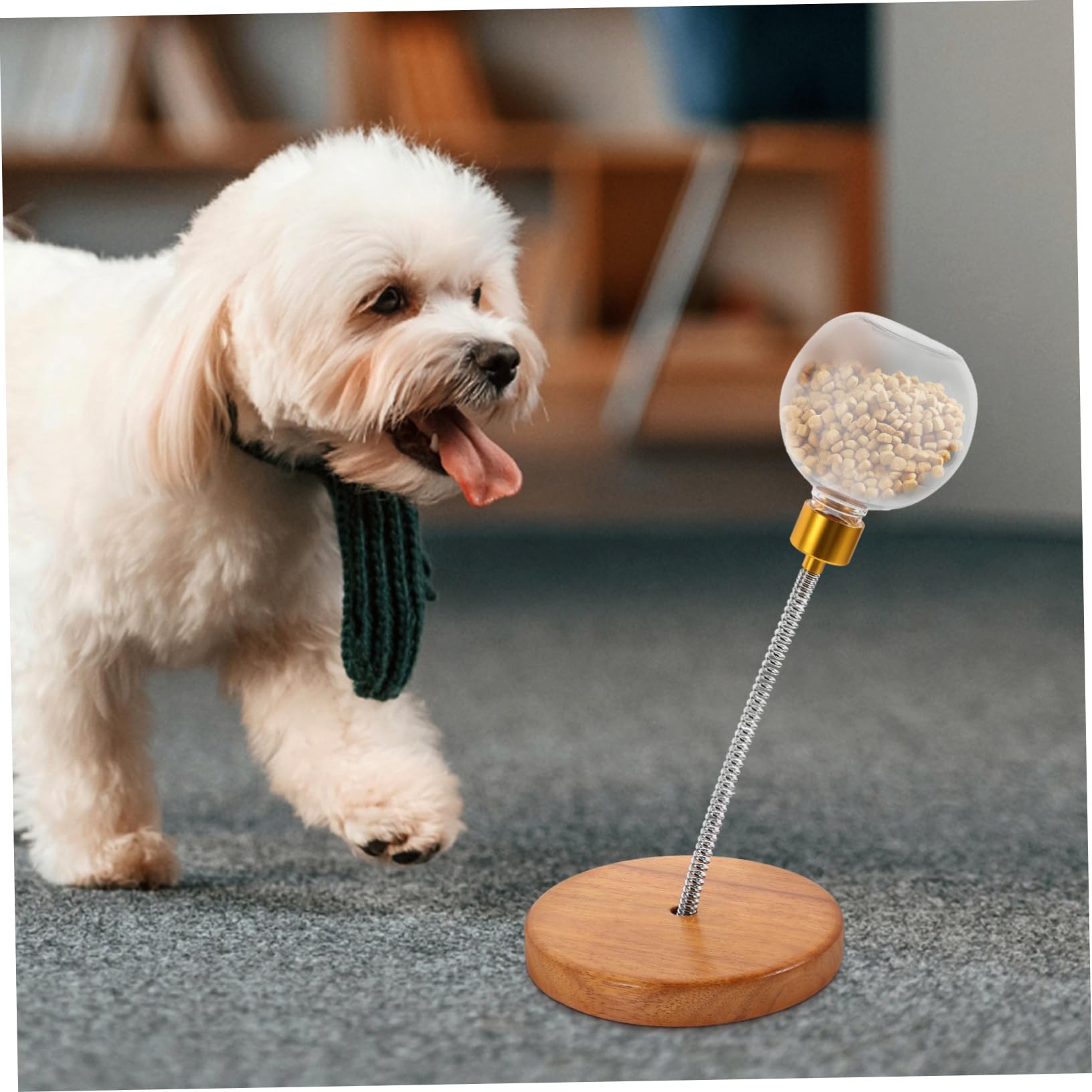 COLLBATH Snackball aus Kunststoff und Edelstahl als Interaktives Hundespielzeug zur Stressbewältigung und Futtervergabe für Hunde für Kleine und Mittlere Hunde