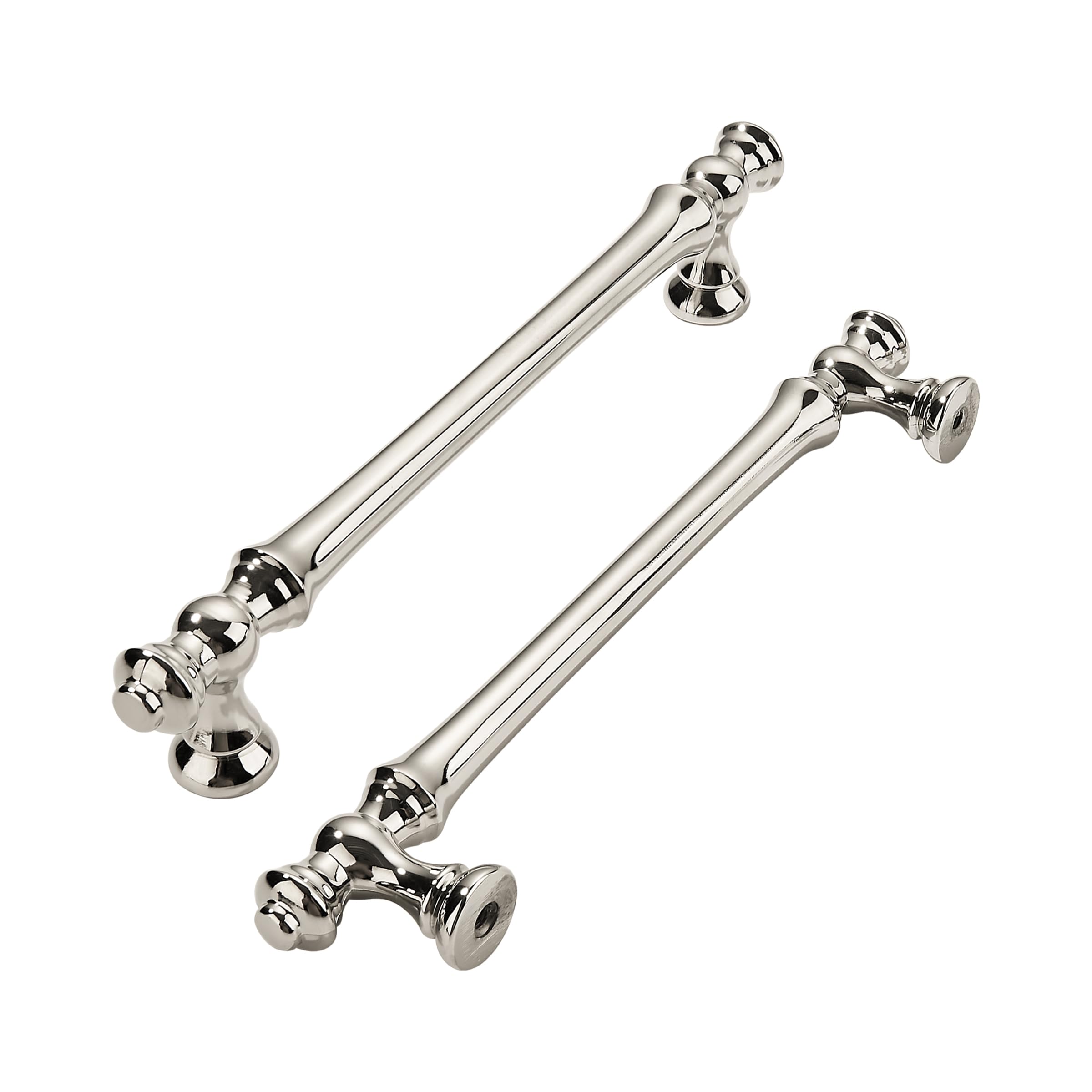 AMZ - 264 Polished Nickel Cabinet Pulls CTC 5 in (128 mm) 10 Pack