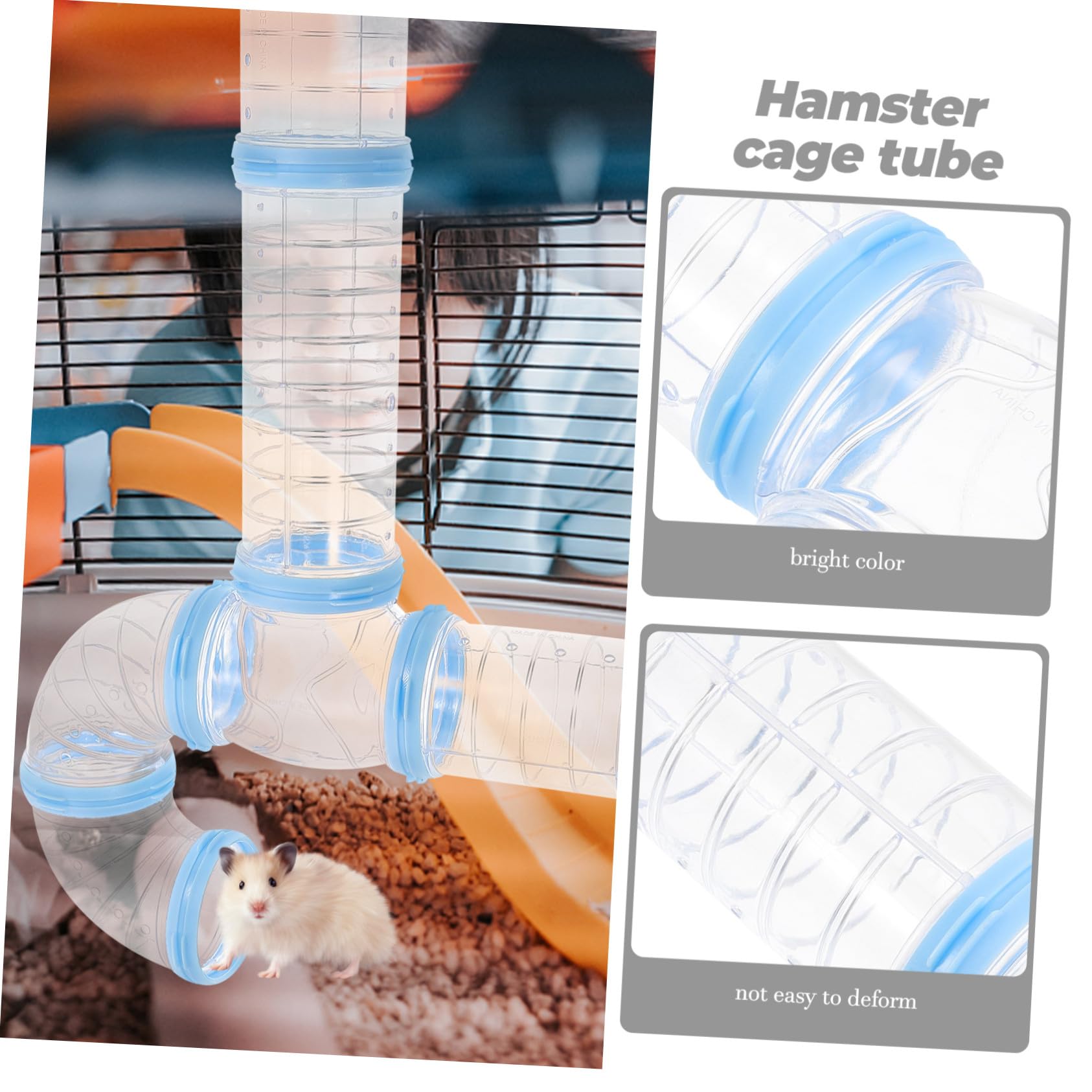 Hamstertunnelröhre aus Kunststoff, 2 Satz, Verbindbar für Kleintiere