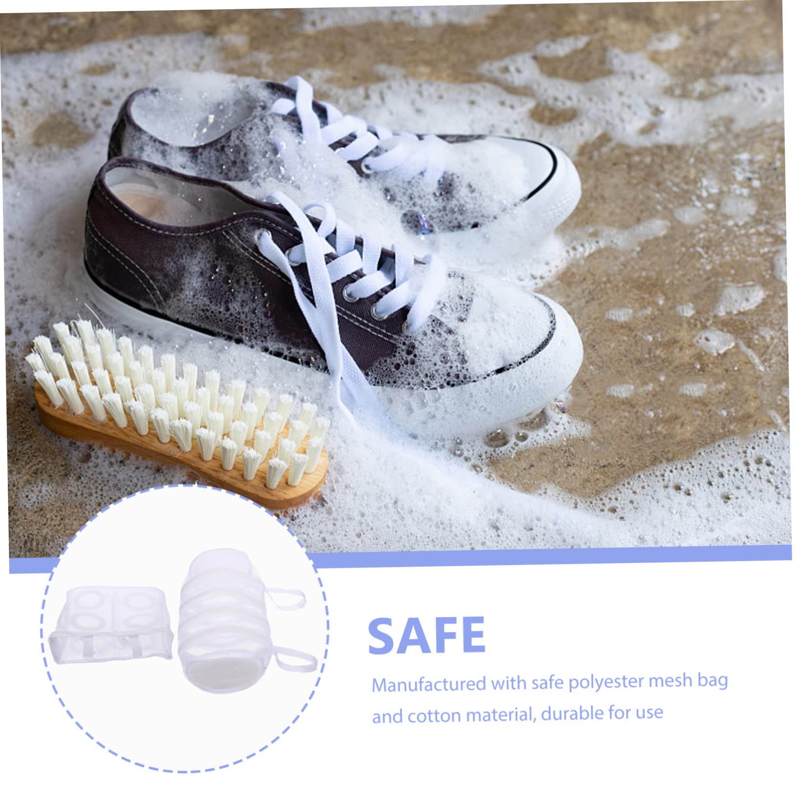 6 Stk Schuhwaschbeutel Wäschebeutel Schuhwäschesack Beutel Für Schuhtrockner Wäschenetz Waschen Schlafkissennetz Hausbedarf Sneaker-trockensack Mehrzweck Weiß Schuhe Polyester-netz