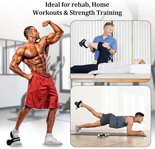 Miniatura 3 de Accesorio para mancuernas para entrenamiento de piernas, correas de sujeción para mancuernas de pie de mono para entrenamiento de gimnasio y