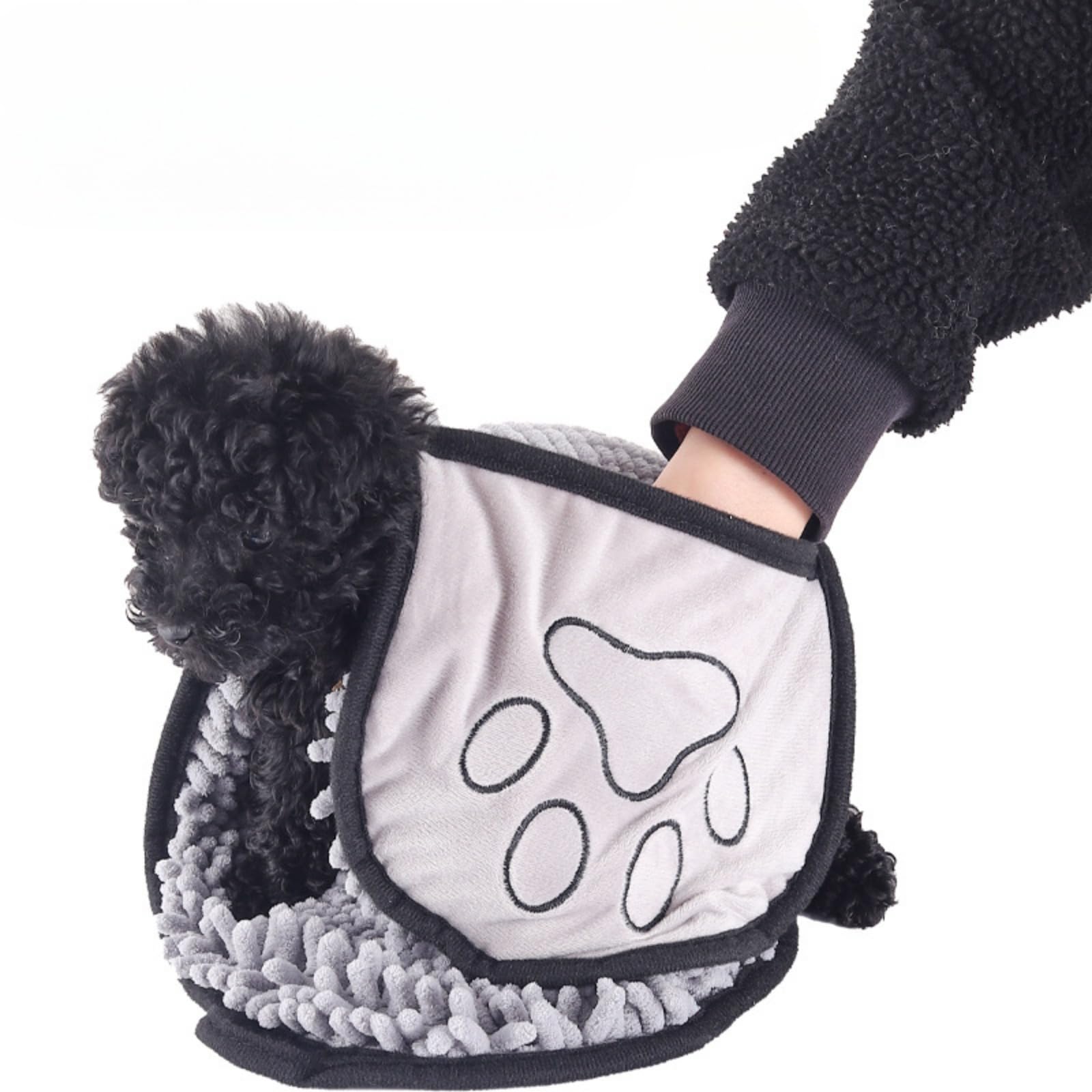 Hundehandtuch Handschuh Hund Katze Schnell-Trocknendes Korallenfleece Handtuch Badehandtuch mit Taschen, 60x22CM Weiches Saugfähiges Haustier Hundehandtuch (5er Set,60x22CM)