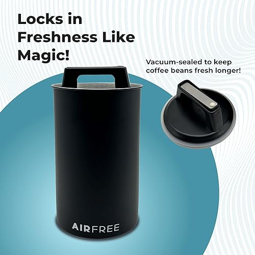 Miniatura 2 de Skywin Recipiente de metal con tapa de sello, contenedor de almacenamiento de alimentos negro, empuja el exceso de aire para preservar la frescura