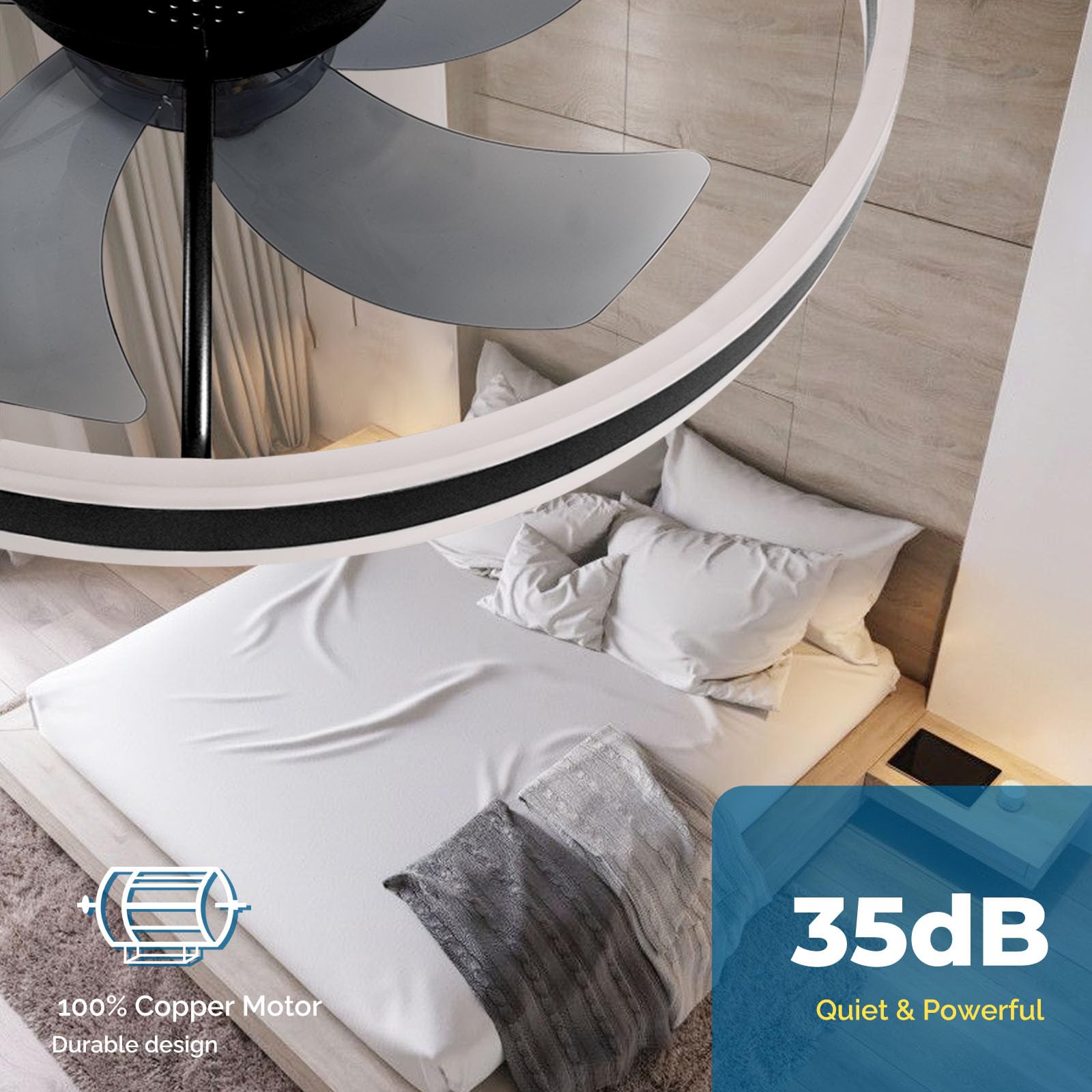 Orison Smart Ceiling Fans With Lights Compatible With Alexa Google