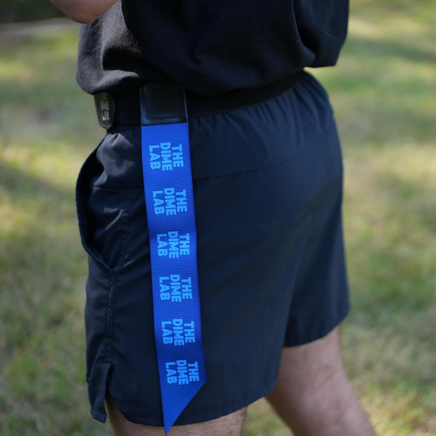 The Dime Lab Flag Football Set - Adjustable Flag Football Belts and Fabric Flags - With Velcro Straps - Blue & Pink