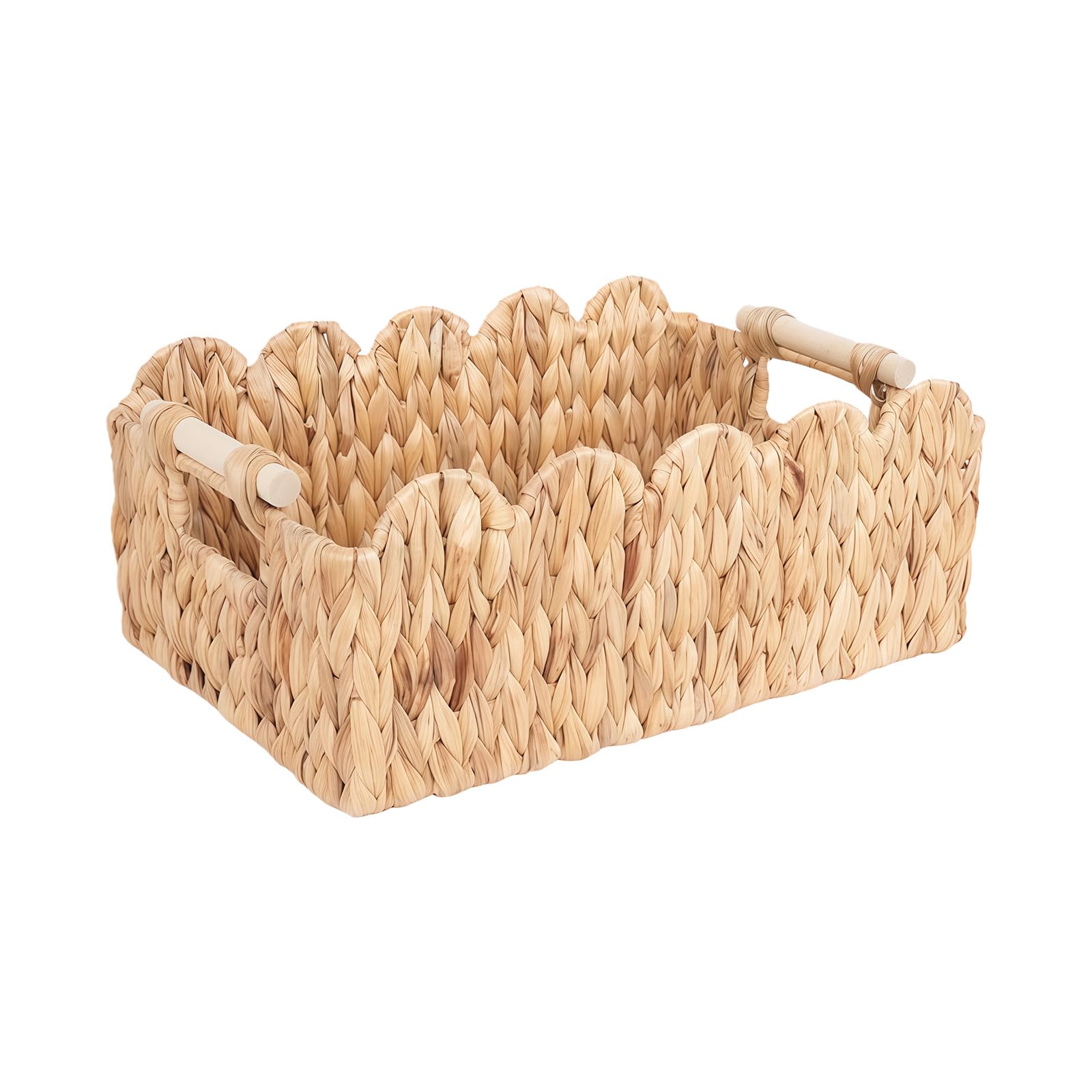 Stylish Document Holder Water Hyacinths Seagrasses Basket Breathable Storage Container for Toy and Clothing Natural Woven Basket