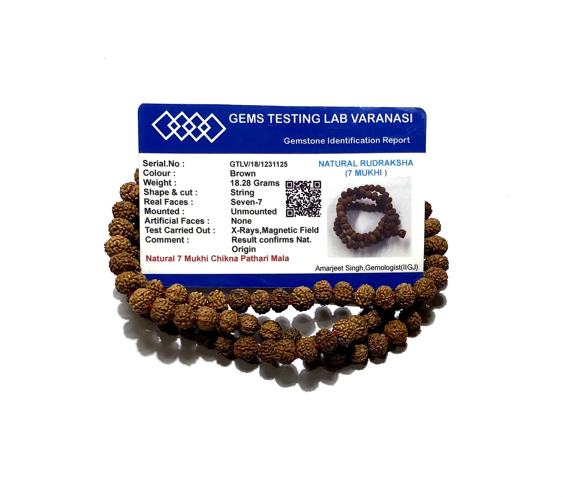 MAHANT JI 100% Natural & Original 108 + 1 Indonesian 7 Mukhi Rudraksha Mala Lab Tested with Certificate (Weight 17 Gm to 23 Gm, Size 4 MM to 7 MM) with Gangajal and Chandan from Kashi (B096KNKHMB) Amazon Price History, Amazon Price Tracker