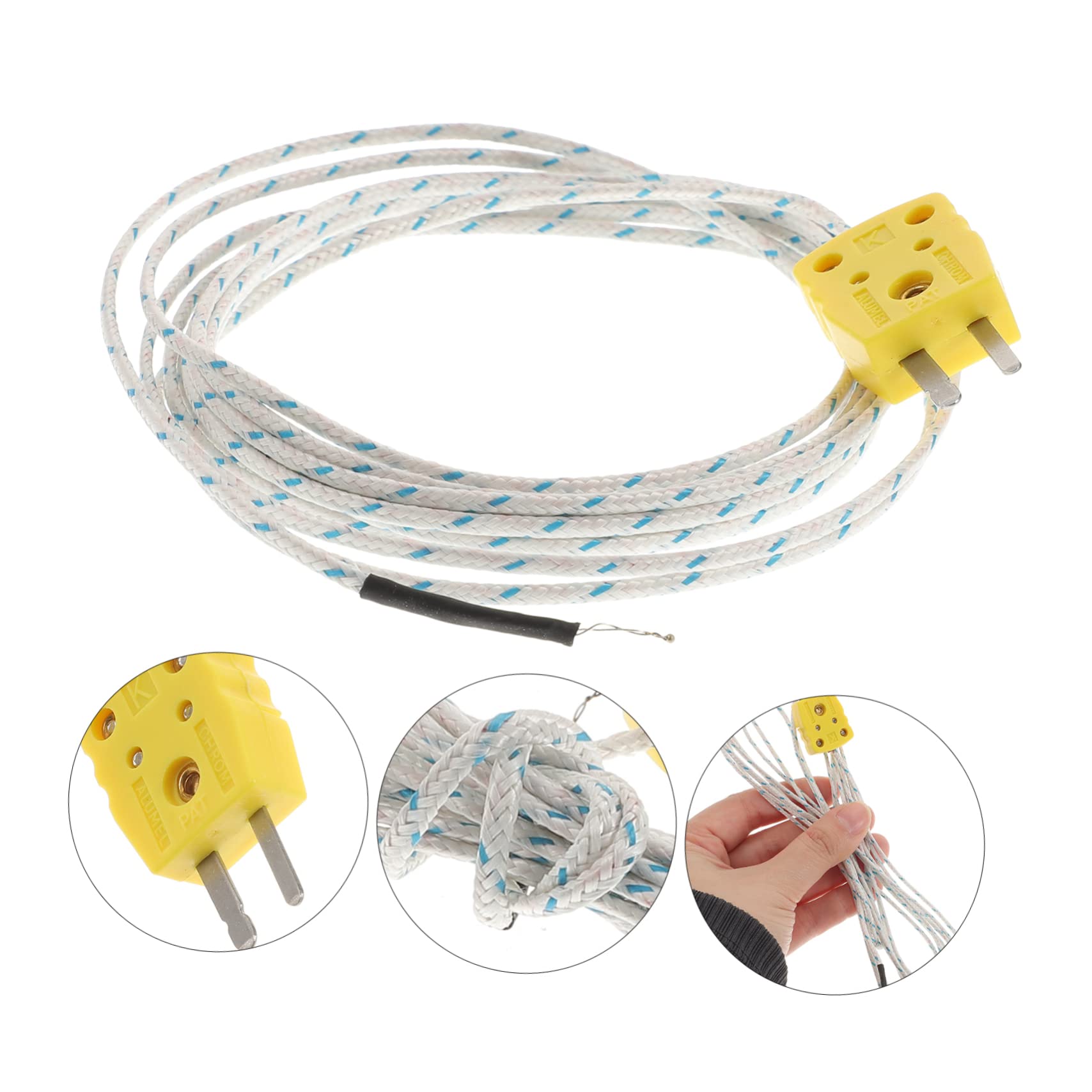 NUOBESTY 3 Set Cavo Per Termocoppia Tipo K Da Prolunga Per Temperatura Misurazione Da Compatibile Con Da Alta Precisione Per Applicazioni 5 Pezzi*3