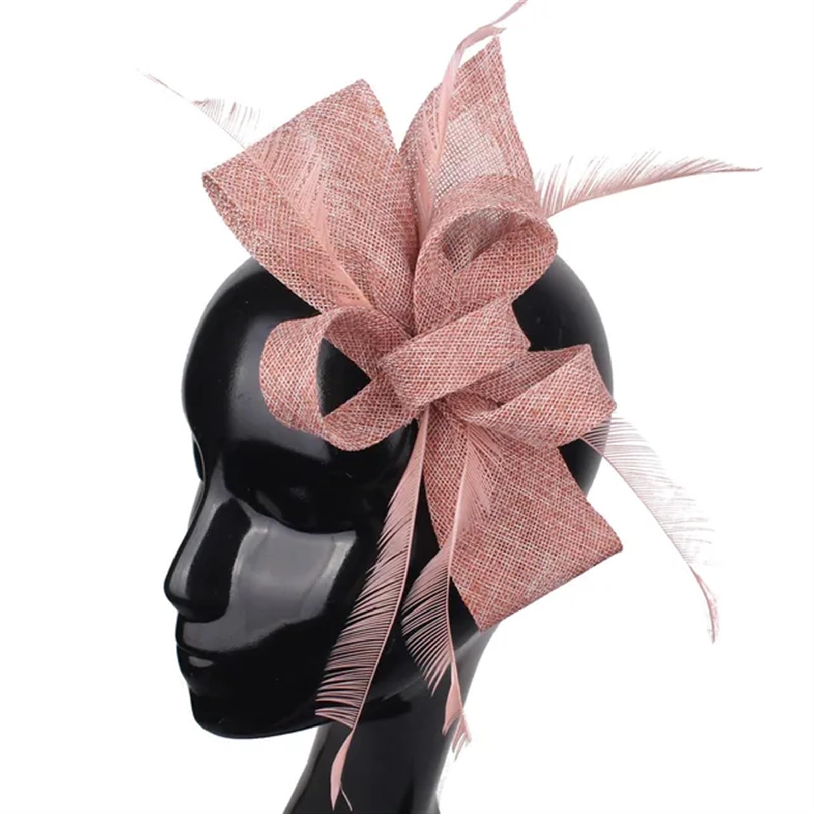 UALXPAO Wedding Hats Imitation Sinamay Wedding Headwear Bride Fascinator Hat Hair Pin With Fancy Feathers Accessories Ladies Headdress for Tea Party,Weddings(Color4)
