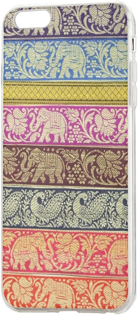 OOFIT iPhone 6 Plus case 5.5" -- Multi-Colored Elephant and Peacock