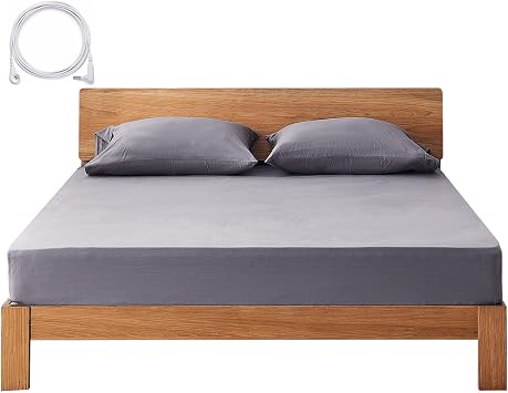 Grounding Sheets Twin XL Deep Pocket 12% Silver Fiber and 88% Organic Cotton, Fitted Earth Grounded Bed Sheets for Improved Sleep Deep Grey, Twin XL - 39"x80"x15"