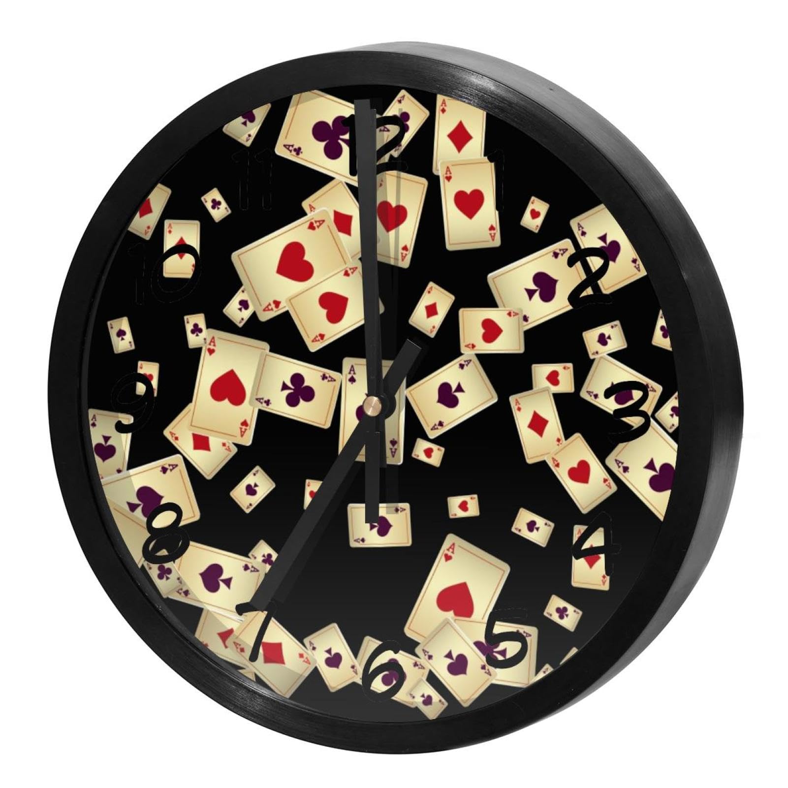 Horloge murale ronde sans tic-tac pour cuisine et bureau rétro