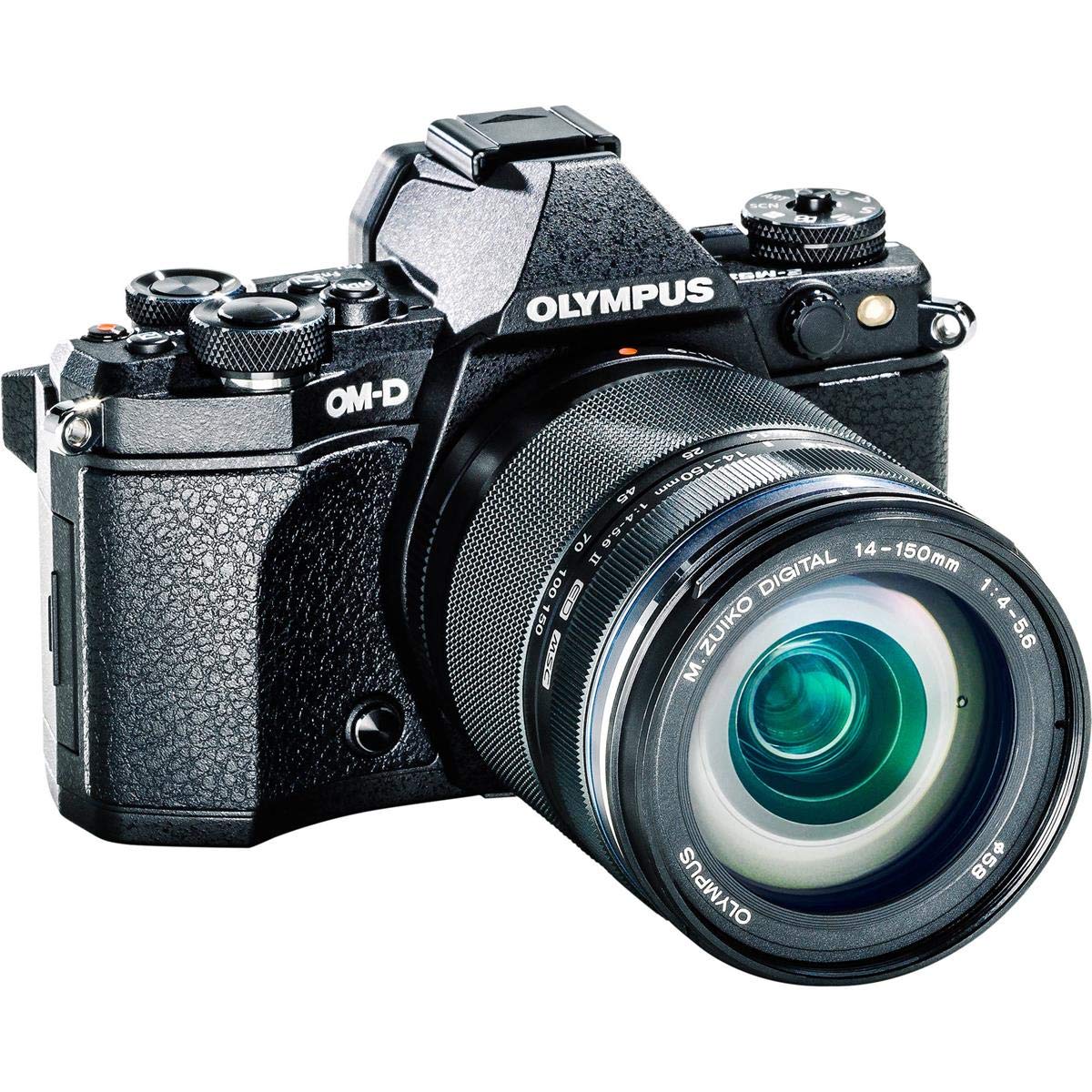 OM SYSTEM OLYMPUS OM-D E-M5 Mark II Weather Sealed Kit with 14-150mm Lens, 3" LCD, Black, US Only