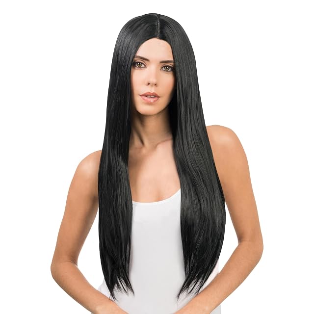 Chaks - Peluca de pelo largo de 73 cm, peluca de pelo sintético