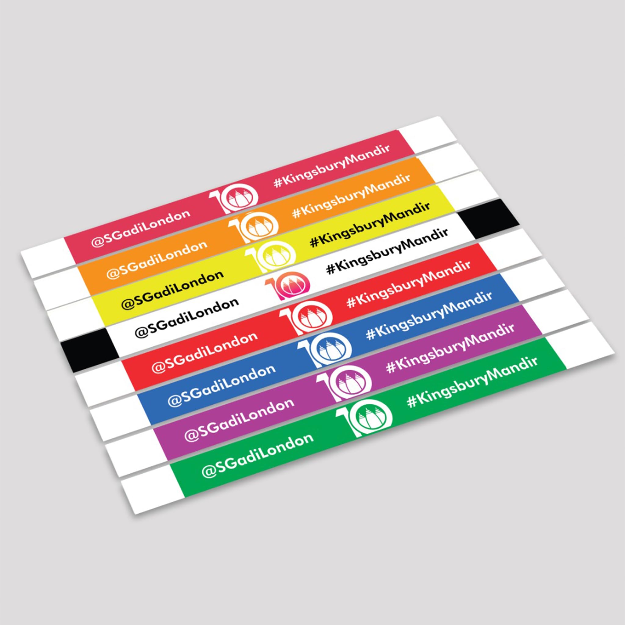 Personalised Wristbands Tyvek Paper Bracelets 3/4 inch Customised Wristband for Party Events, Clubs Concerts Arm Bands (19x250mm) 100 Pcs Pack (Multicolour)