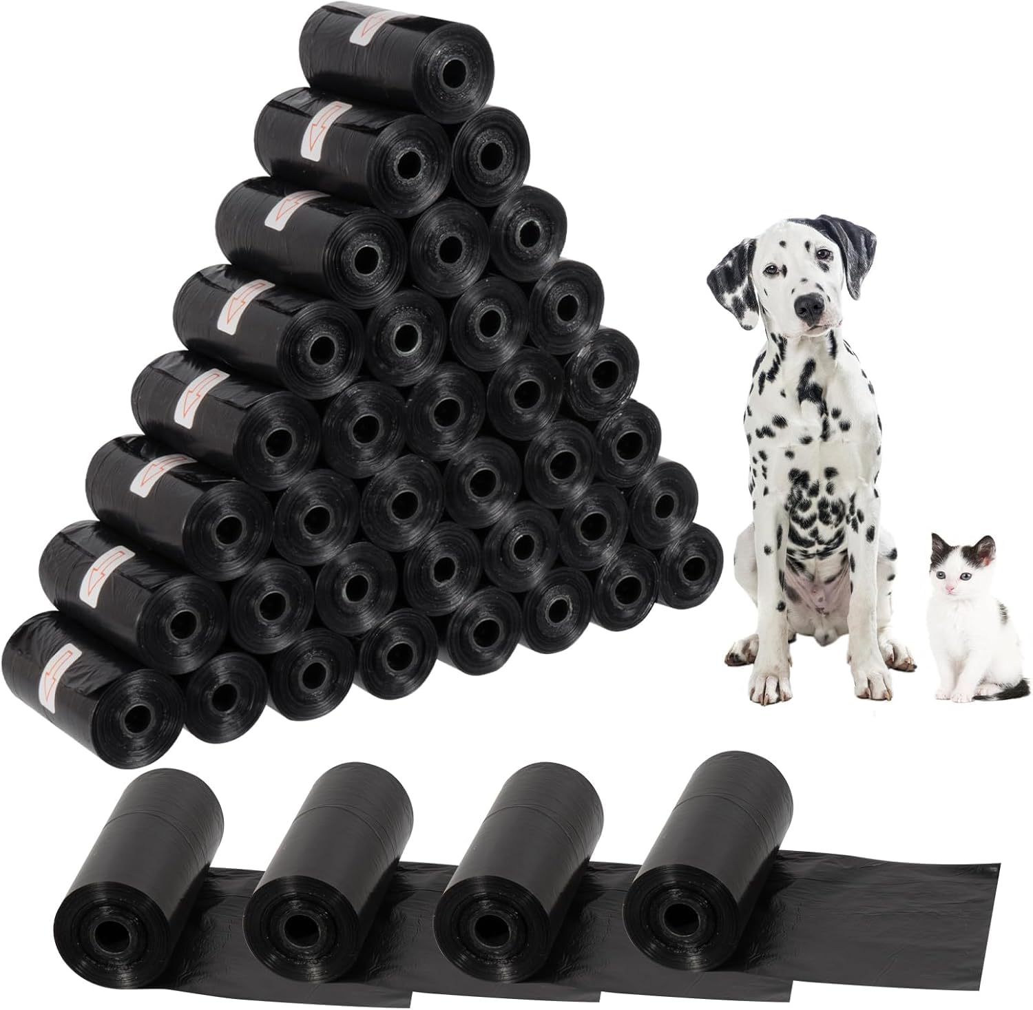 24 Rolls-360pcs Dog Poop Bags,Basics Standard Dog Waste Bags with Dispenser and Leash Clip,Cat Puppy Thick and Strong Biodegradable Leak Proof Eco- Friendly Pet Dog Supplies