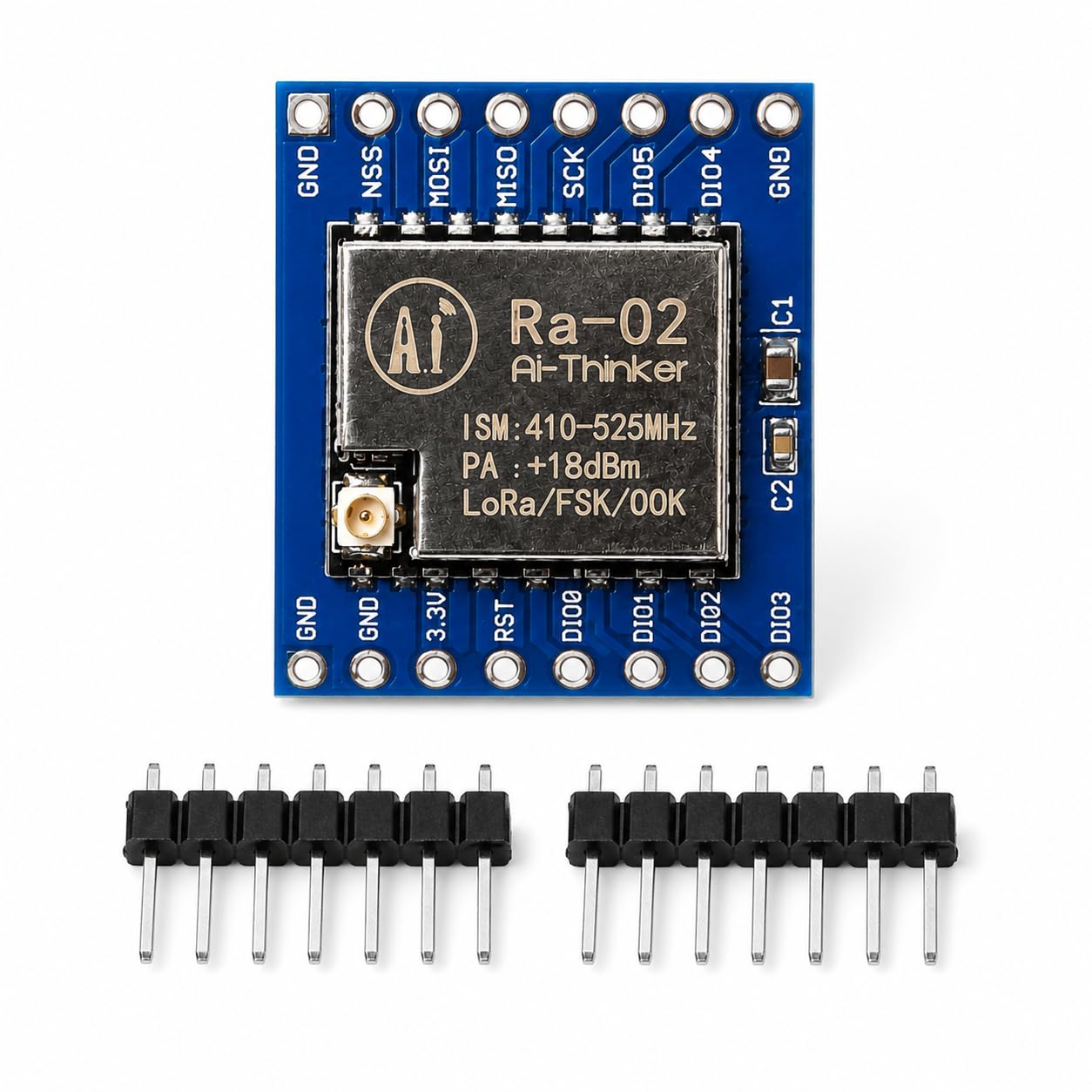 RA-02 SX1278 433MHz LoRa Wireless Transceiver Module with U.FL Antenna Connector and Male Pin Headers, 3.3V SPI Interface, Pack of 1-image-10