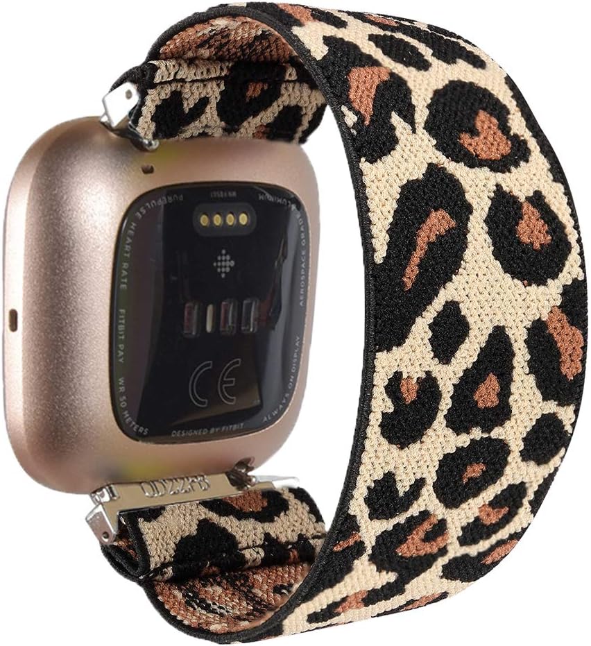 Watch Band Replacement Compatible with Fitbit Versa 2, Fashion Women Elastic Watch Band Compatible with Fitbit Versa/Versa 2/Versa Lite