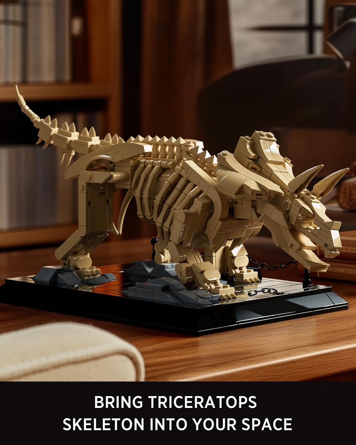 Nifeliz Triceratops Fossil Model Set, Dinosaur Skeleton Building Set for Adults and Collectors, Ideal Gift for Fossil Lovers (798 PCS, NF10351)