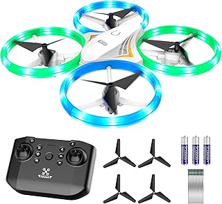 Mini Drone for Kids, Small Colorful Led Quadcopter with Altitude Hold, Headless Mode, 360° flip, and Auto Return Home, RC Drone Easy for Beginner Flying, Kids' Gift Toy for Boys and Girls