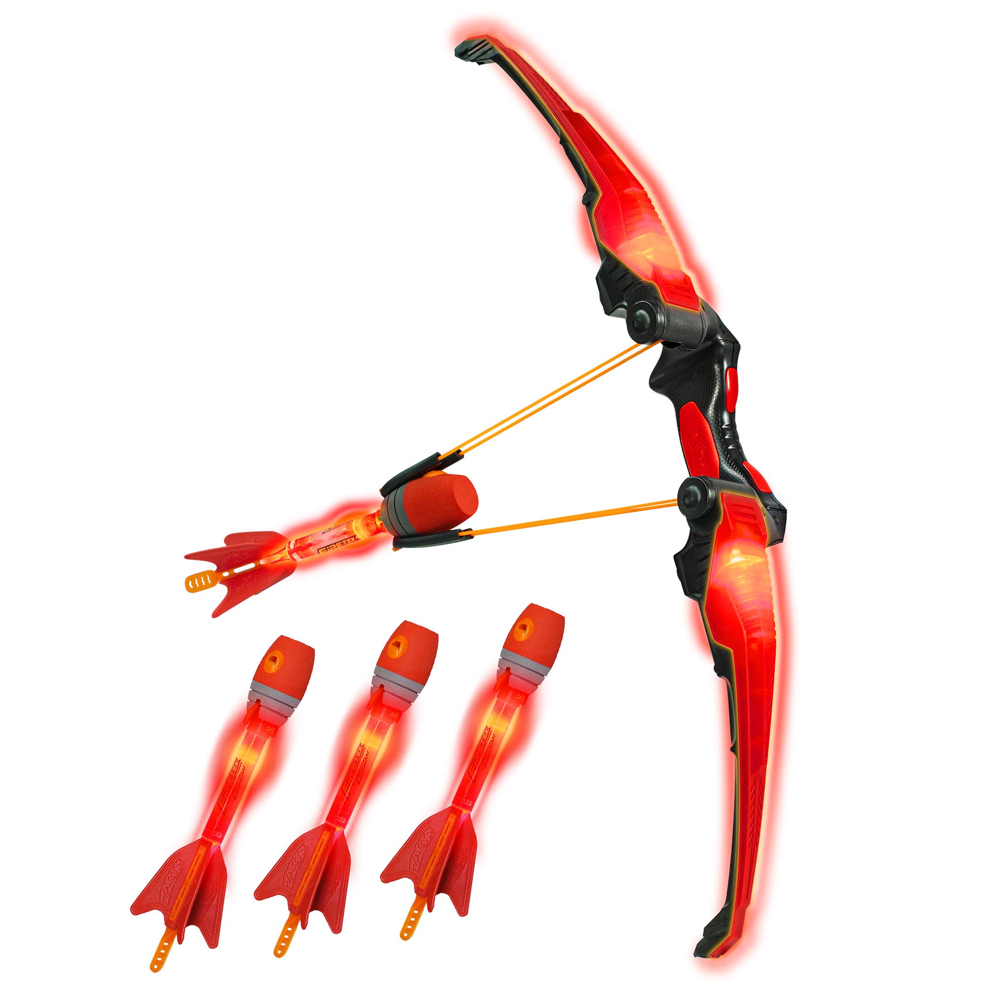 Buy Zing Air Storm FireTek Bow Pack 1 Red Light Up FireTek Bow and 4