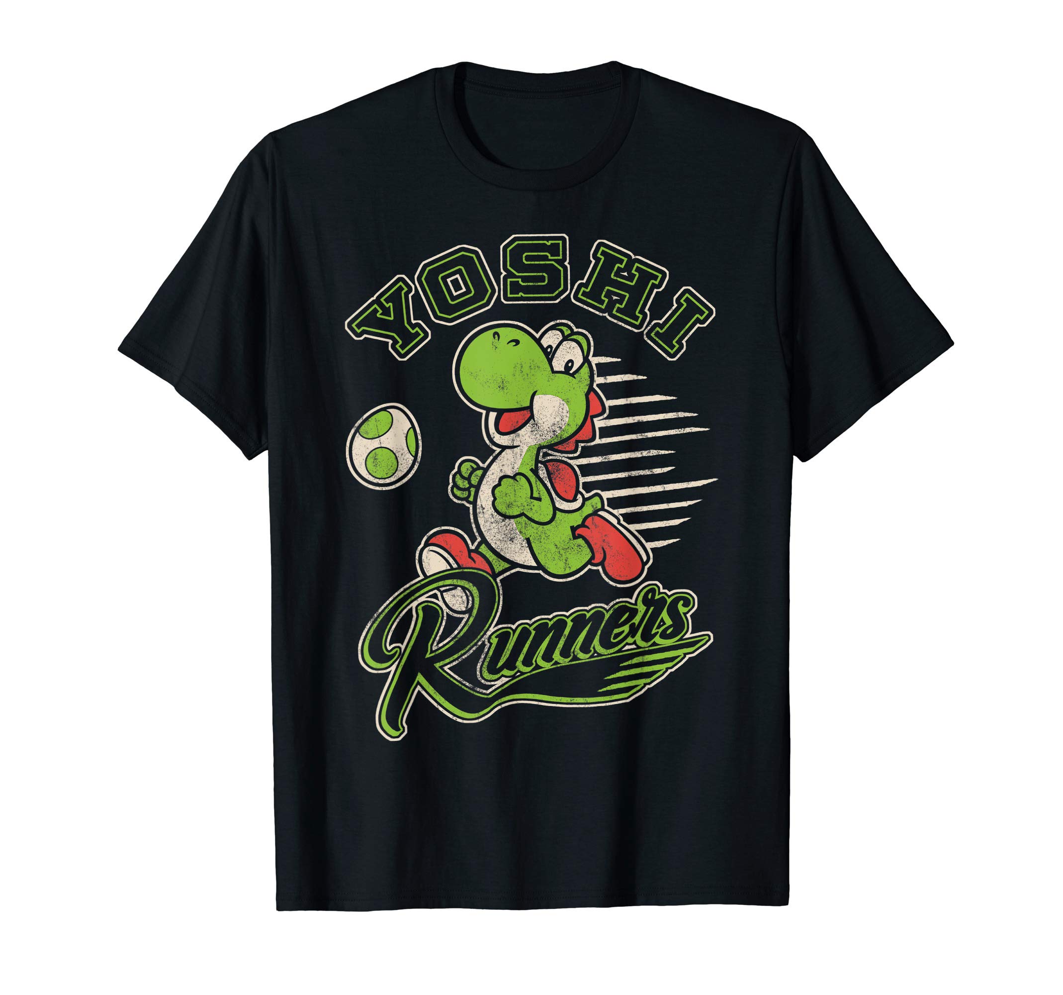 Super MarioYoshi Runners Vintage Poster Graphic T-Shirt T-ShirtOEKO-TEX STANDARD 100