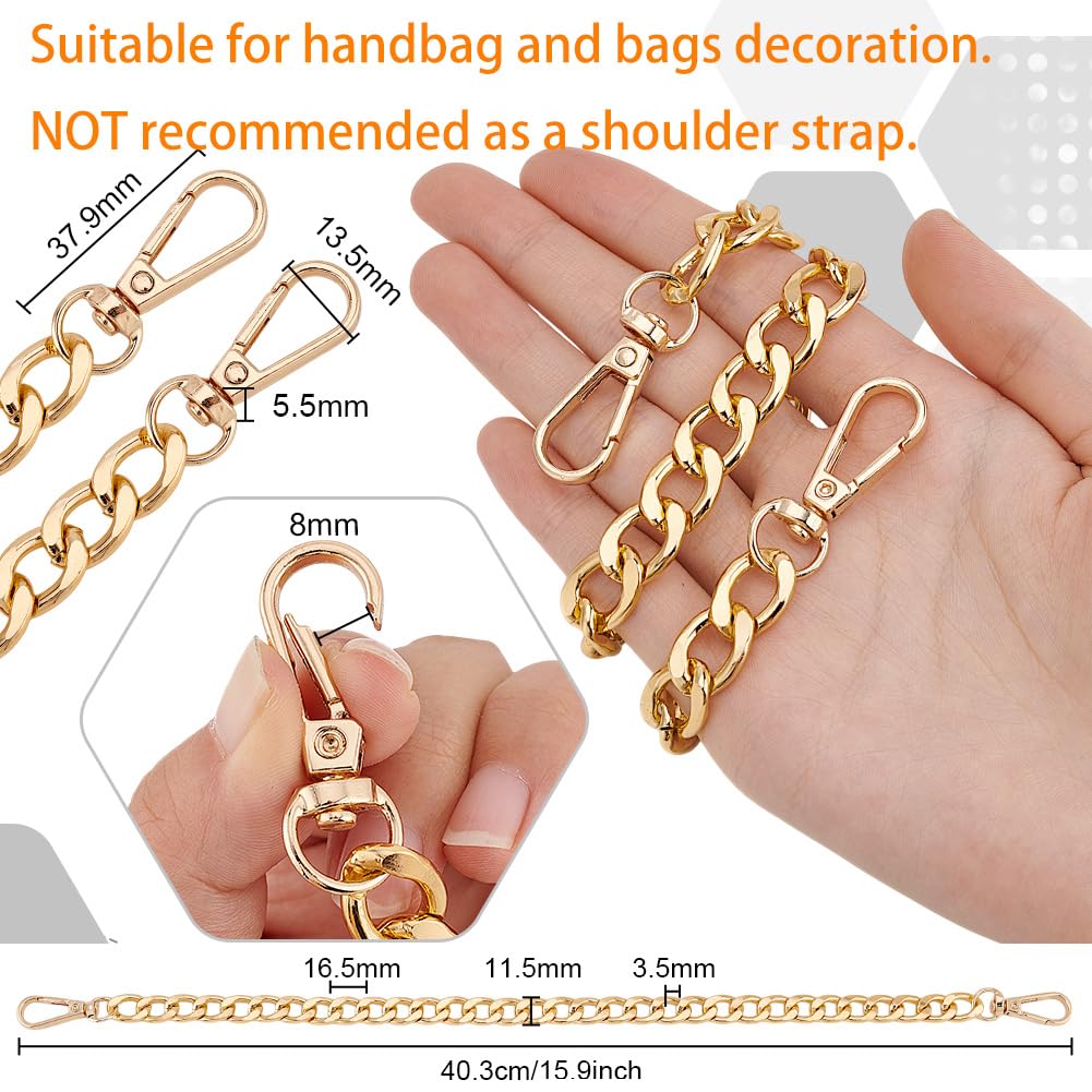Amazon.com: PH PandaHall Aluminum Bag Flat Chain Strap, 15.7 Inch