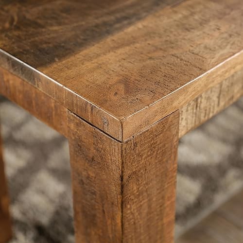Miniatura 9 de 247 Shop at Home Alper Farmhouse - Banco de madera maciza con patas cuadradas para comedor, cocina, entrada, sala de estar, dormitorio, 46 pulgadas,