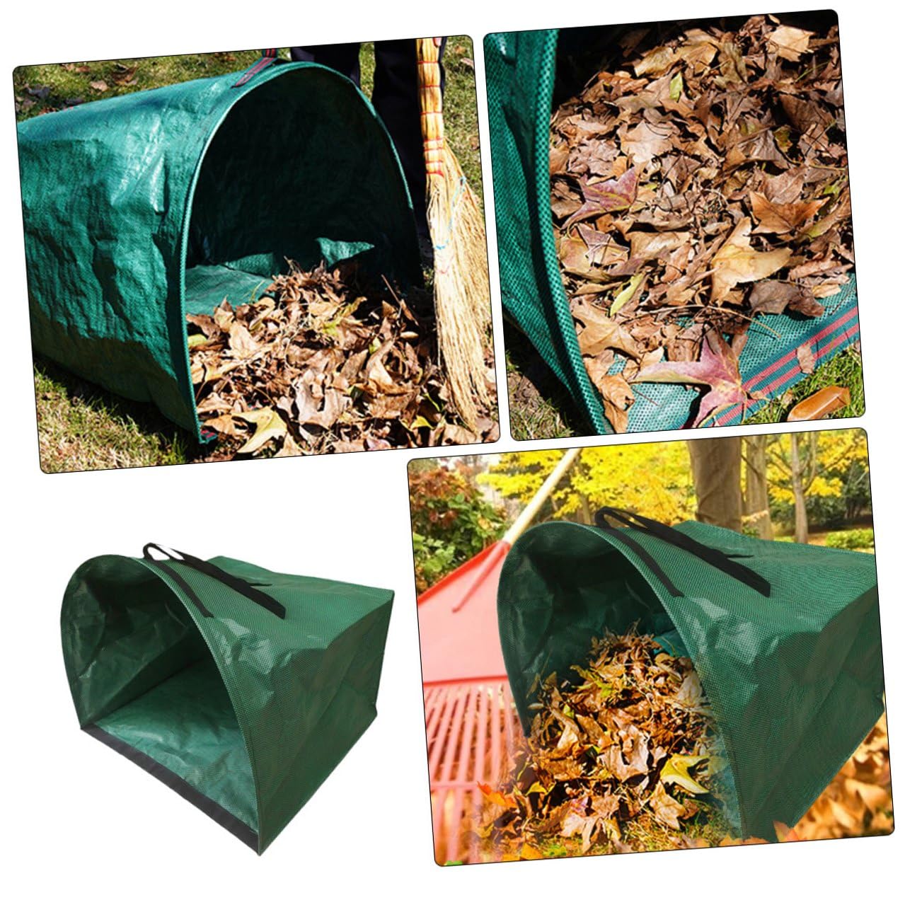 Hemobllo Sacco da Giardino Riutilizzabile Grande Capacità con Manici Resistenti e Portatile per Raccolta Foglie e Rifiuti Esterni