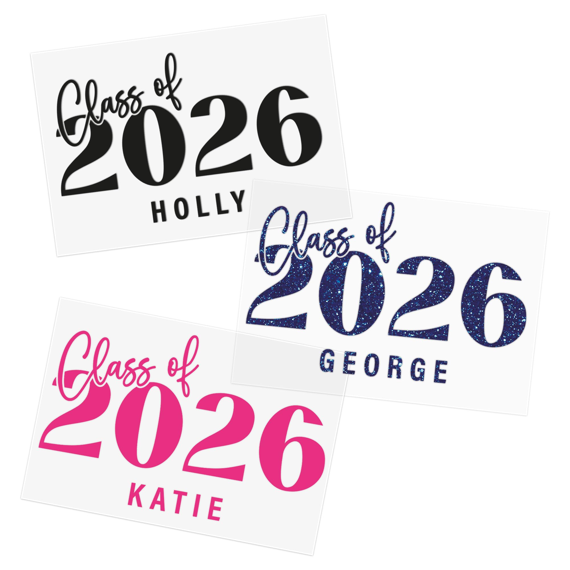 Custom Class of 2026 Leavers Iron-On Vinyl | Personalised Name Transfer for School Shirts & Hoodies