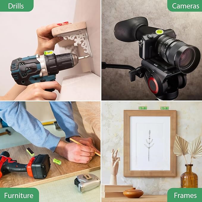 Auniwaig 9 Piezas Nivel de Burbuja Pequeño, Niveles Magnéticos miniatura 7