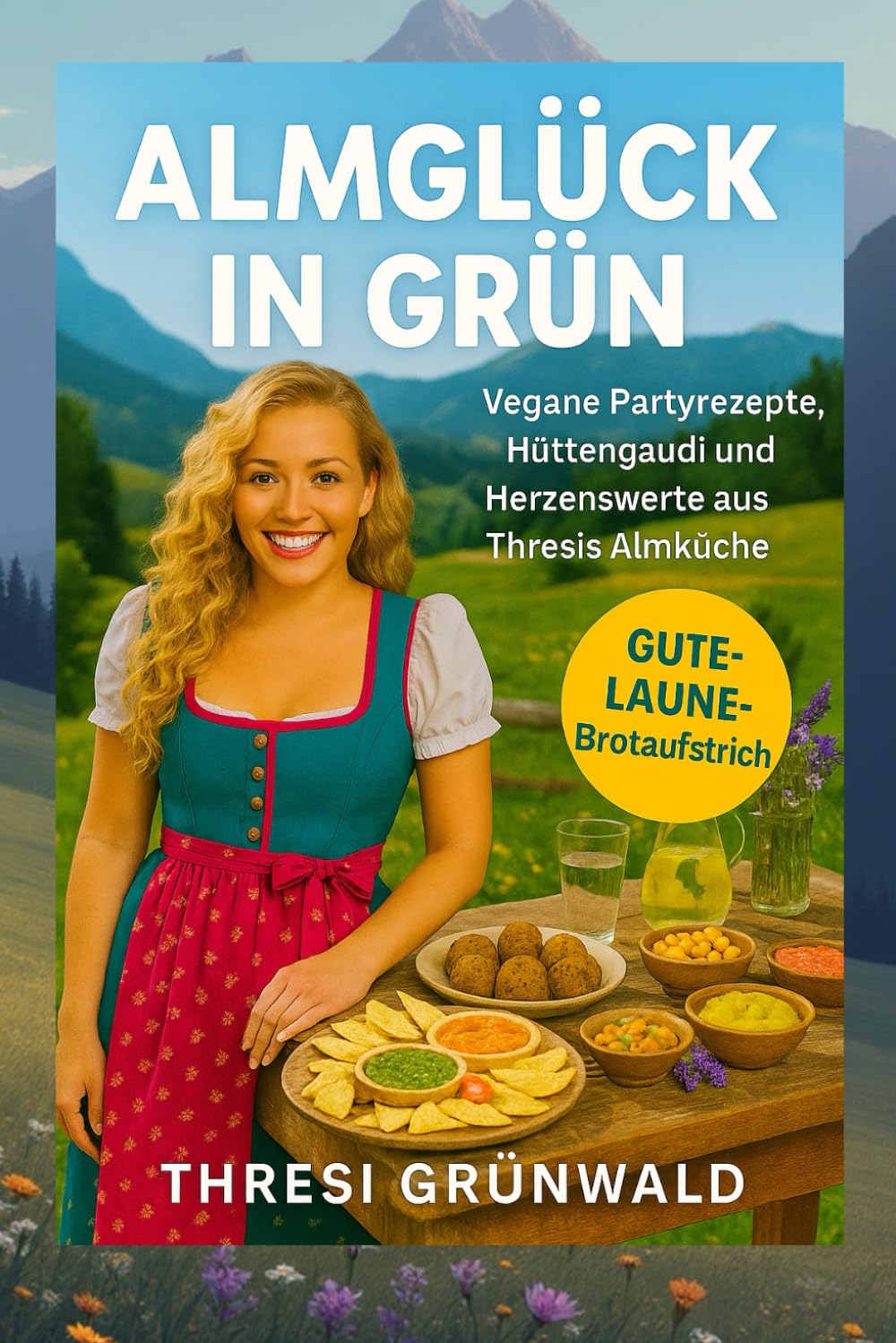 ALMGLÜCK IN GRÜN Vegane Partyrezepte Hüttengaudi Herzenswerte aus Thresis Almküche