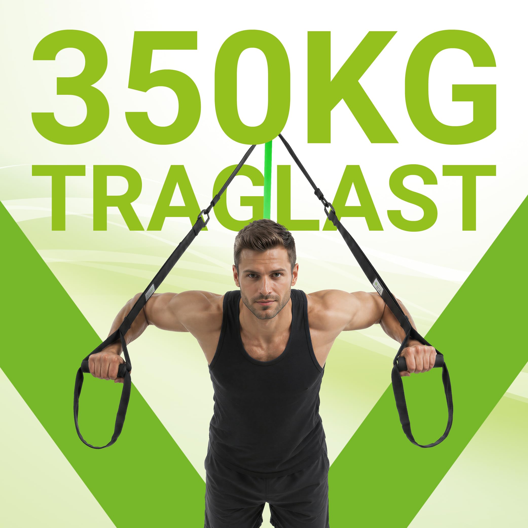 eaglefit Sling-Trainer Exclusive ALU - Schlingentrainer Set für Zuhause & Outdoor inkl. Alugriffen, Deckenhalterung, Türanker & Zubehör für Krafttraining & Muskelaufbau - Verstellbar 160-360 cm
