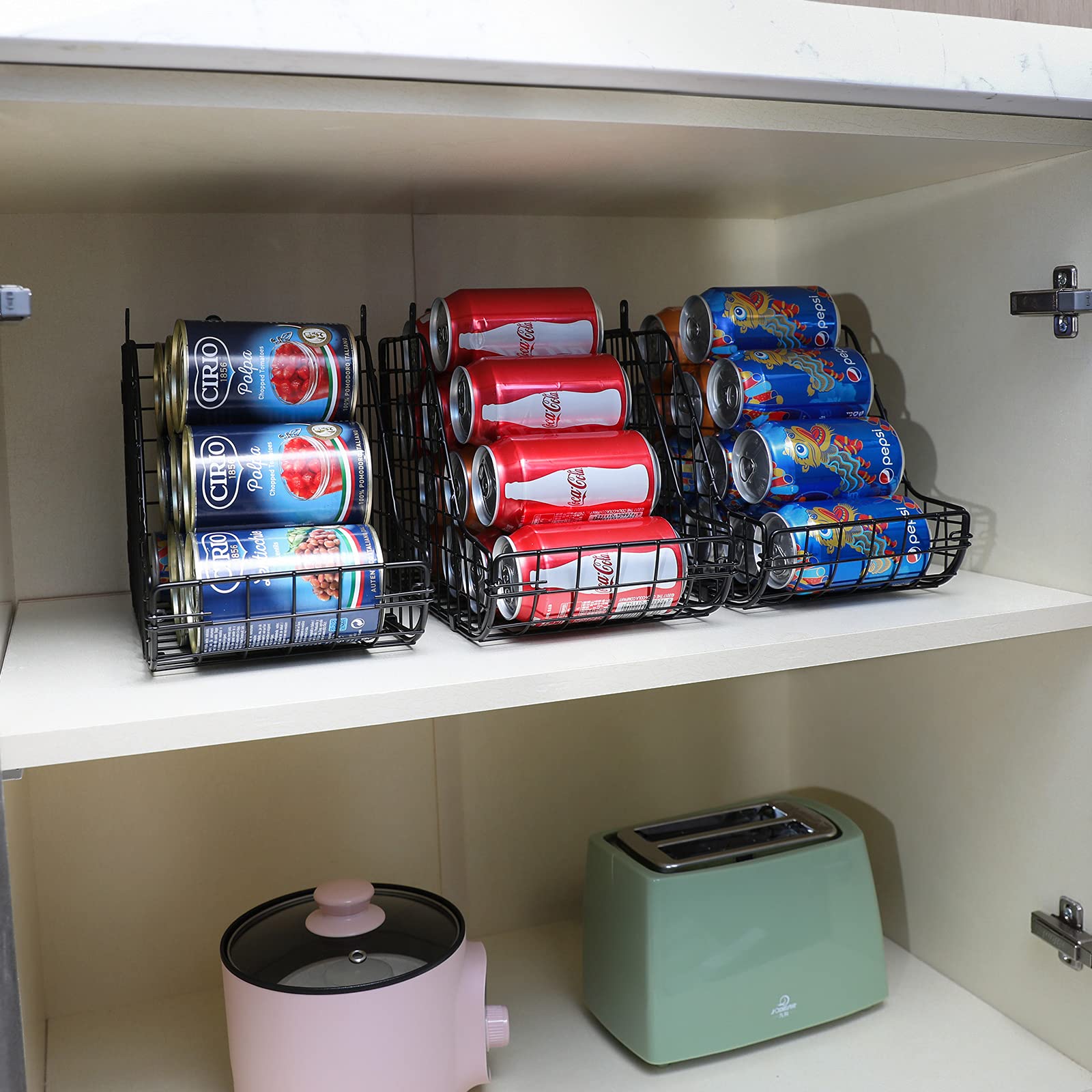 Xcosrack Standing Stackable Can Dispenser Storage Organizer Bins3